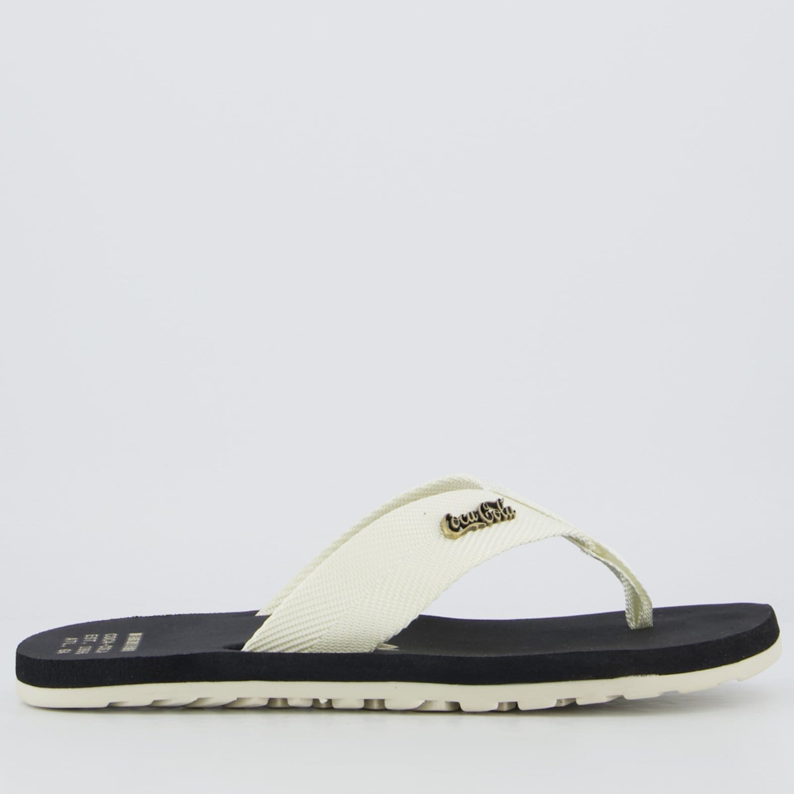 Vista 2 Chinelo Coca Cola Wave Alma Preto e Off White Coca-Cola preto white
