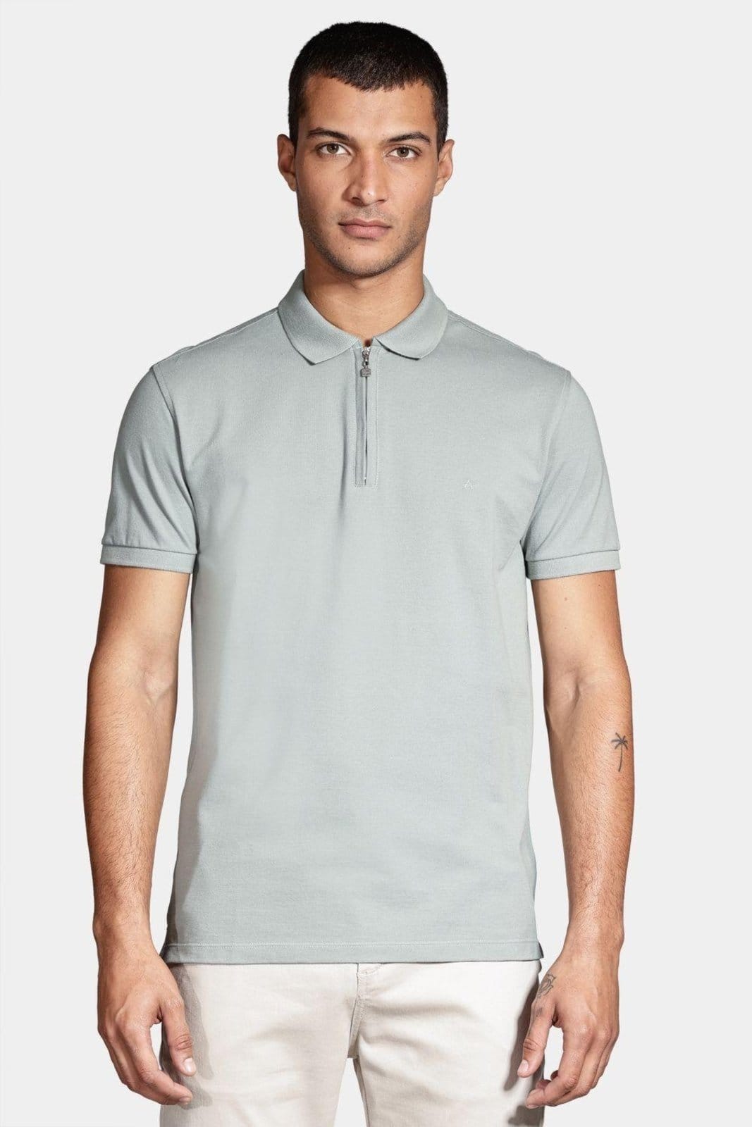 Polo Aramis Aramis Piquet Zíper Verde Salvia
