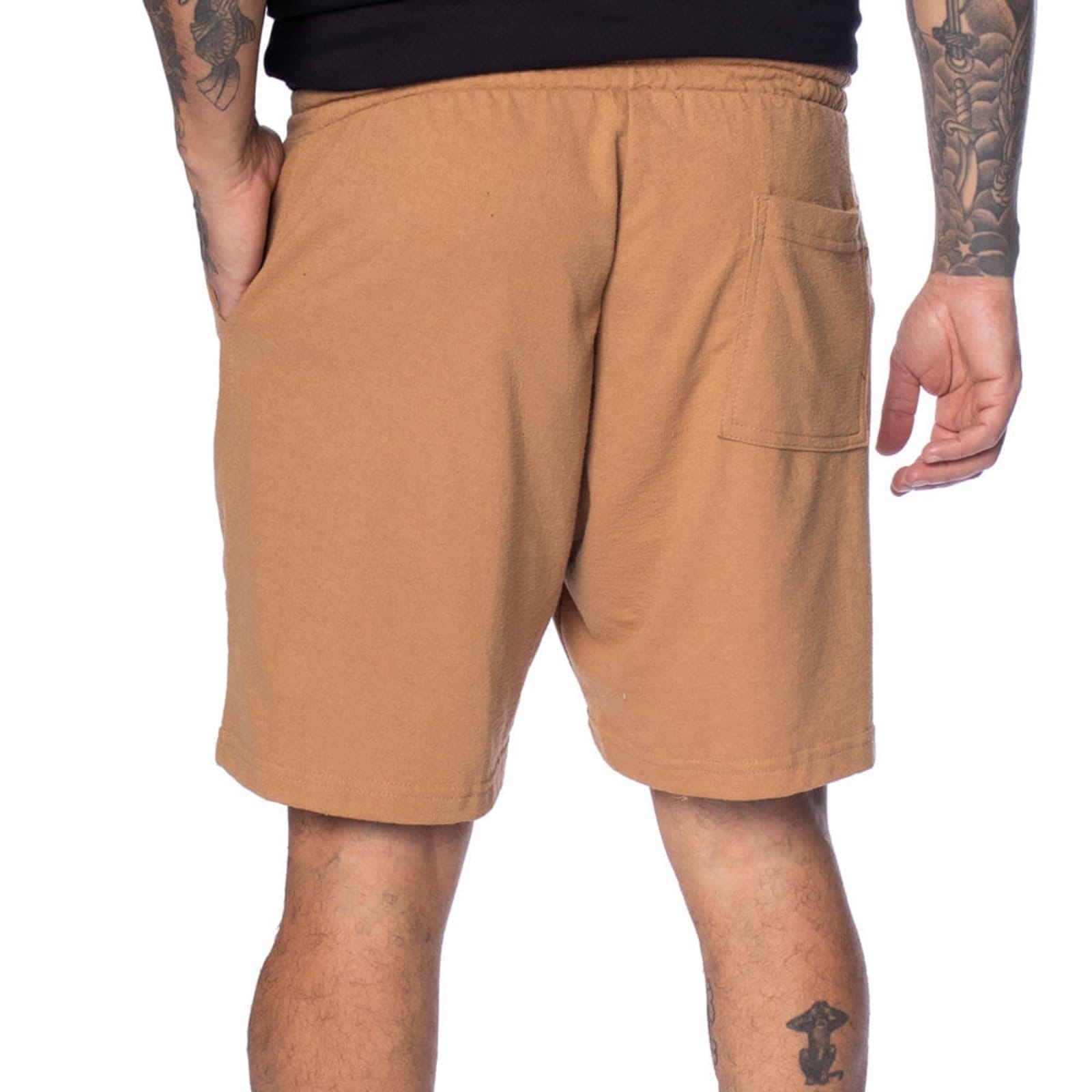Vista 2 Bermuda Masculina Gangster Moletom Leve Gangster caramelo