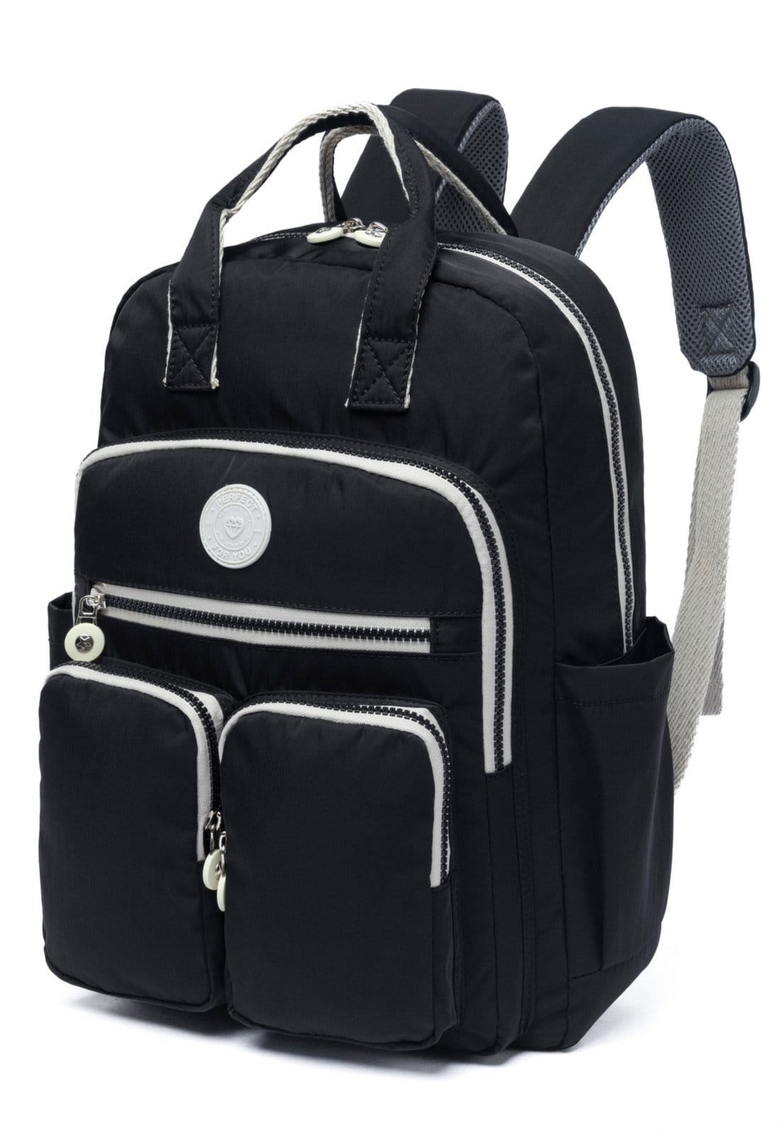 Vista 2 Mochila Feminina Trabalho Resistente Escolar Espaçosa Menina Perfect For You preto