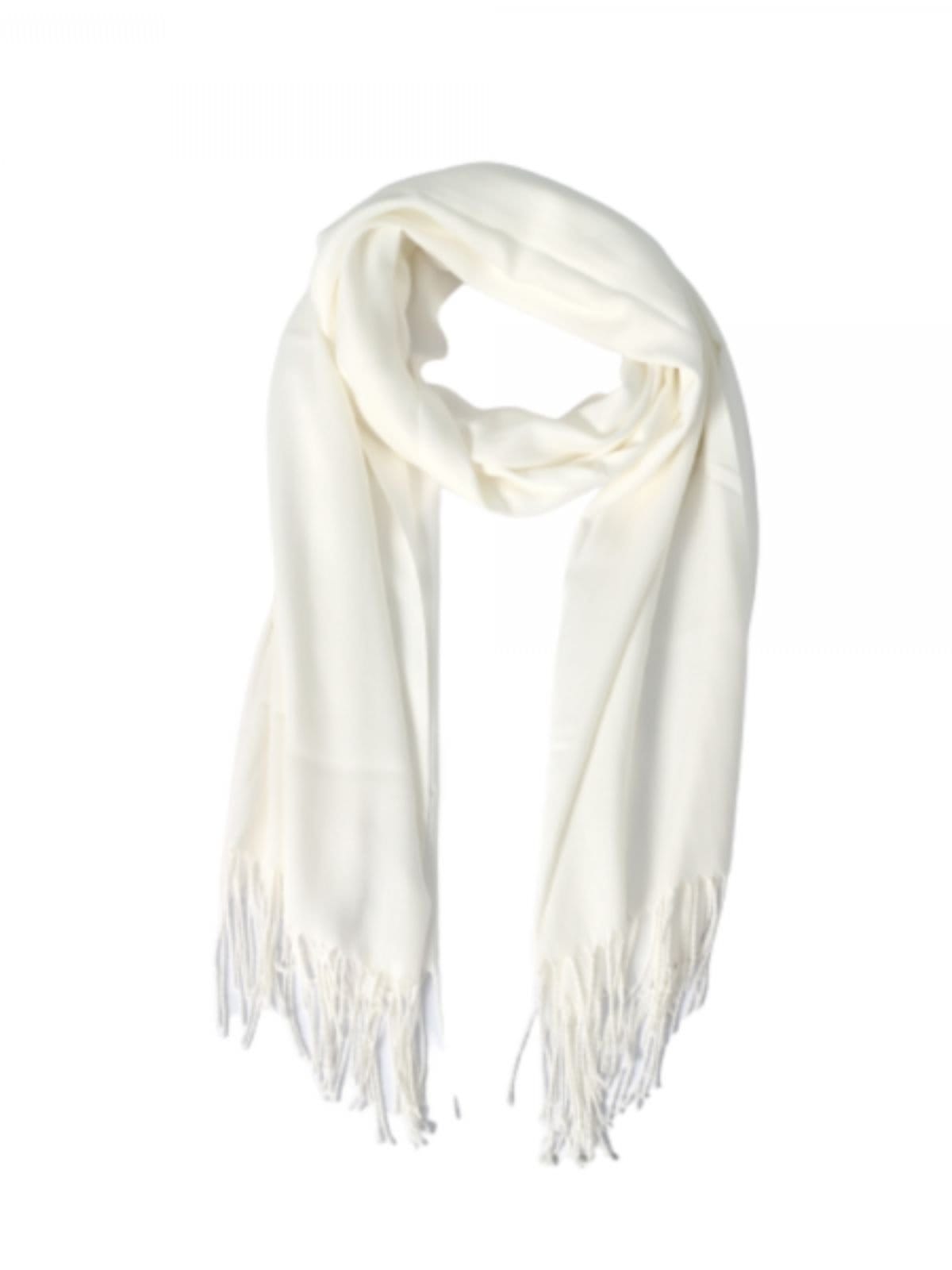 Pashmina Via Lessa Santiago Liso em Viscose Off White