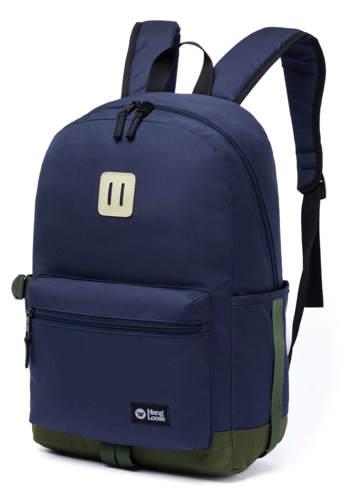 Vista 2 Mochila Hang Loose Masculina Faculdade Trabalho Espaçosa Resistente Hang Loose azul marinho