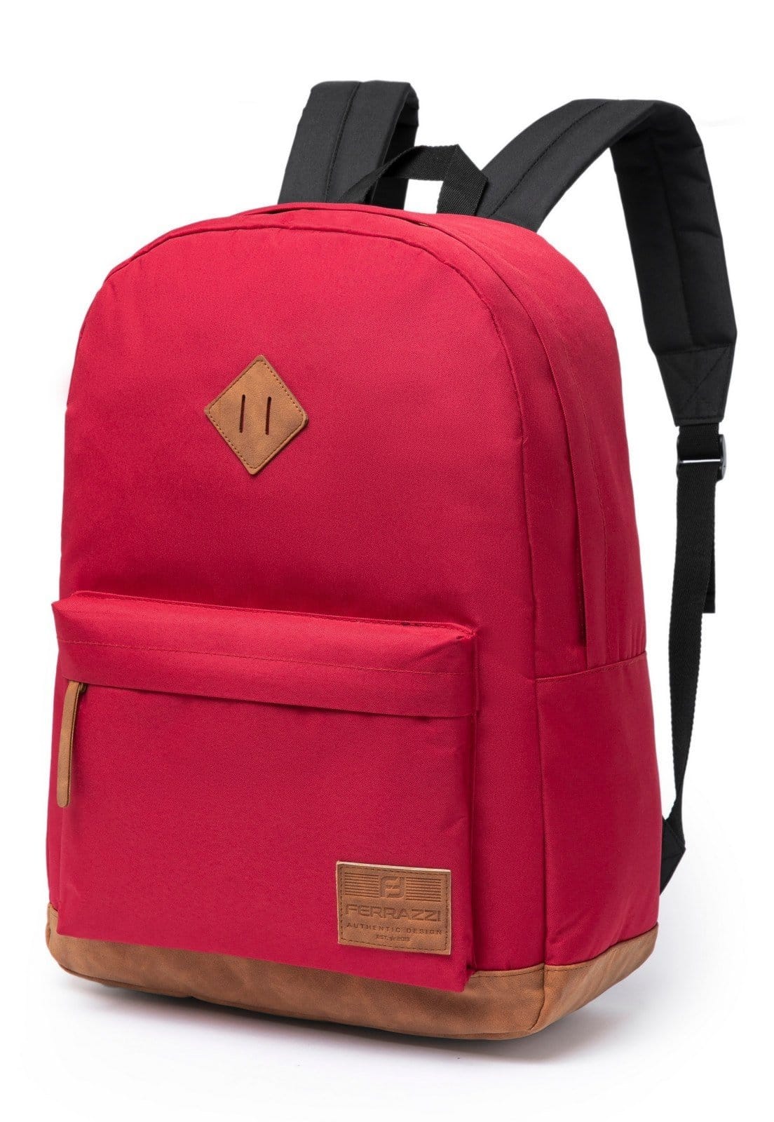 Vista 2 Mochila Escolar Universitária Casual Uso Diário Resistente Ferrazzi vermelho