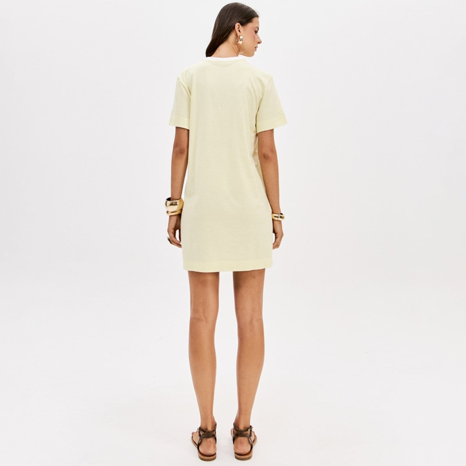 Vista 2 Vestido Curto Lança Perfume Tdress Pr26 Feminino Lança Perfume bege