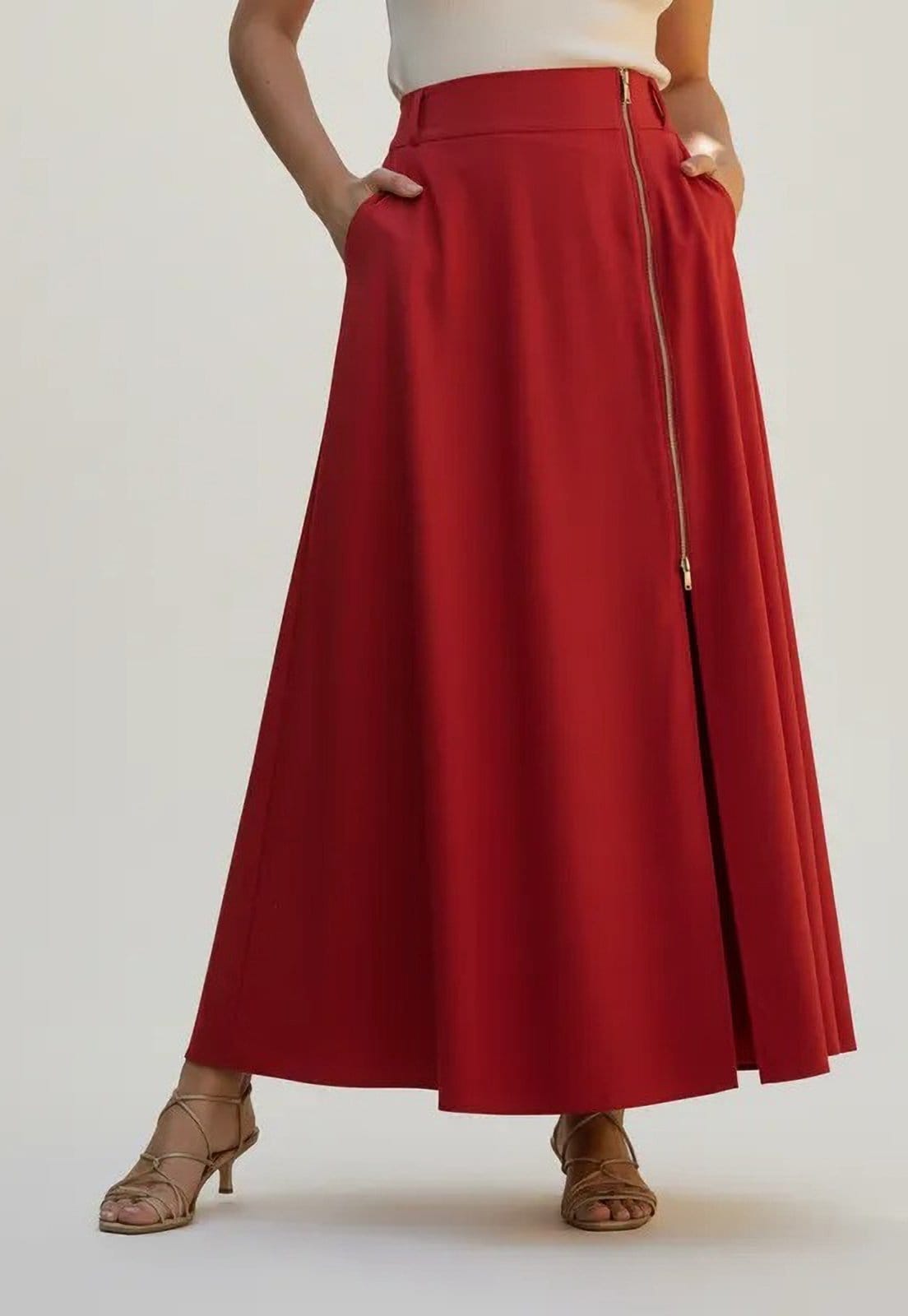 Saia Cabanafree Midi com Zíper Vivo - 2