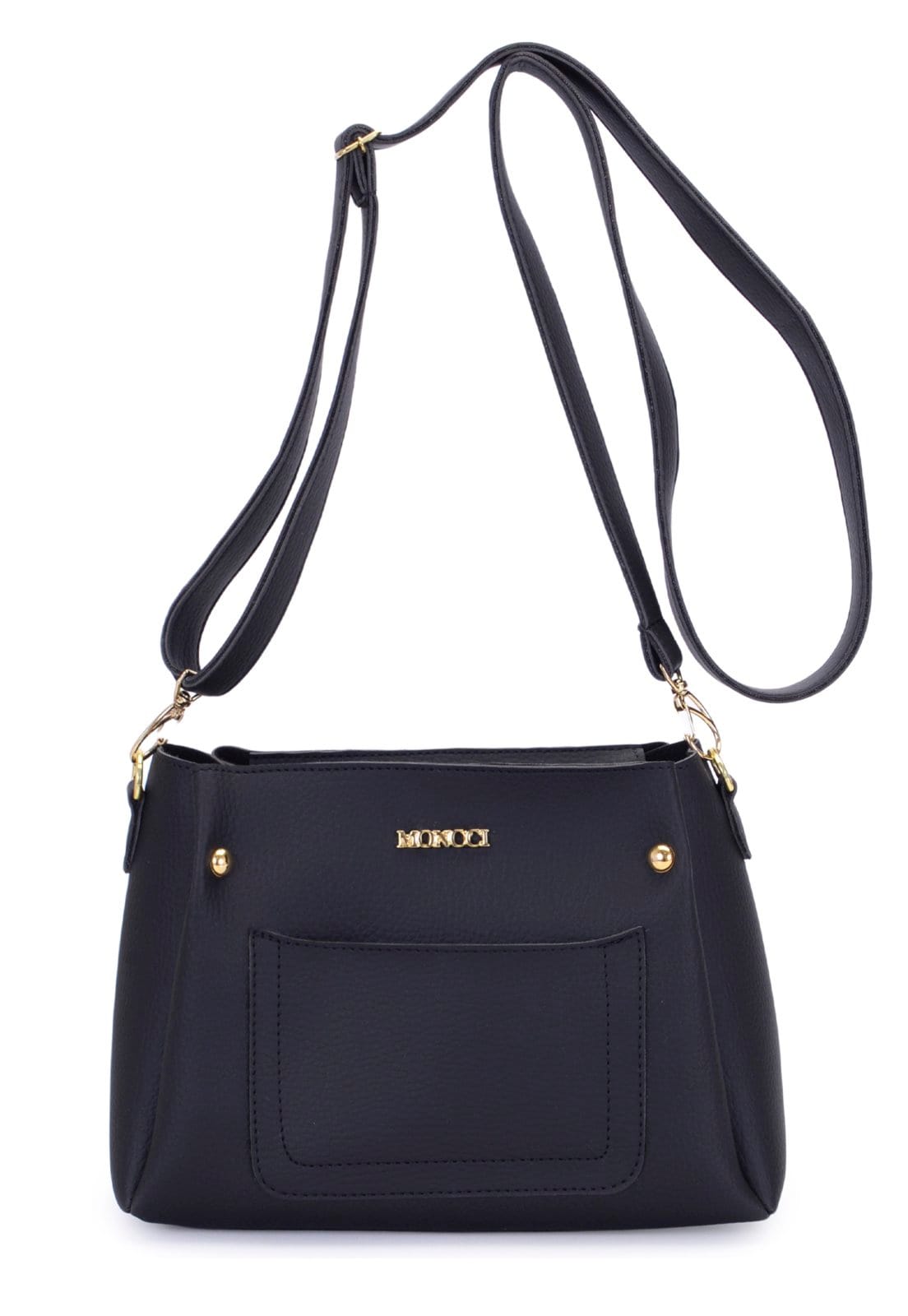 Vista 2 Bolsa Feminina Pequena Moncci Alça Trasversal Preta MONCCI preto
