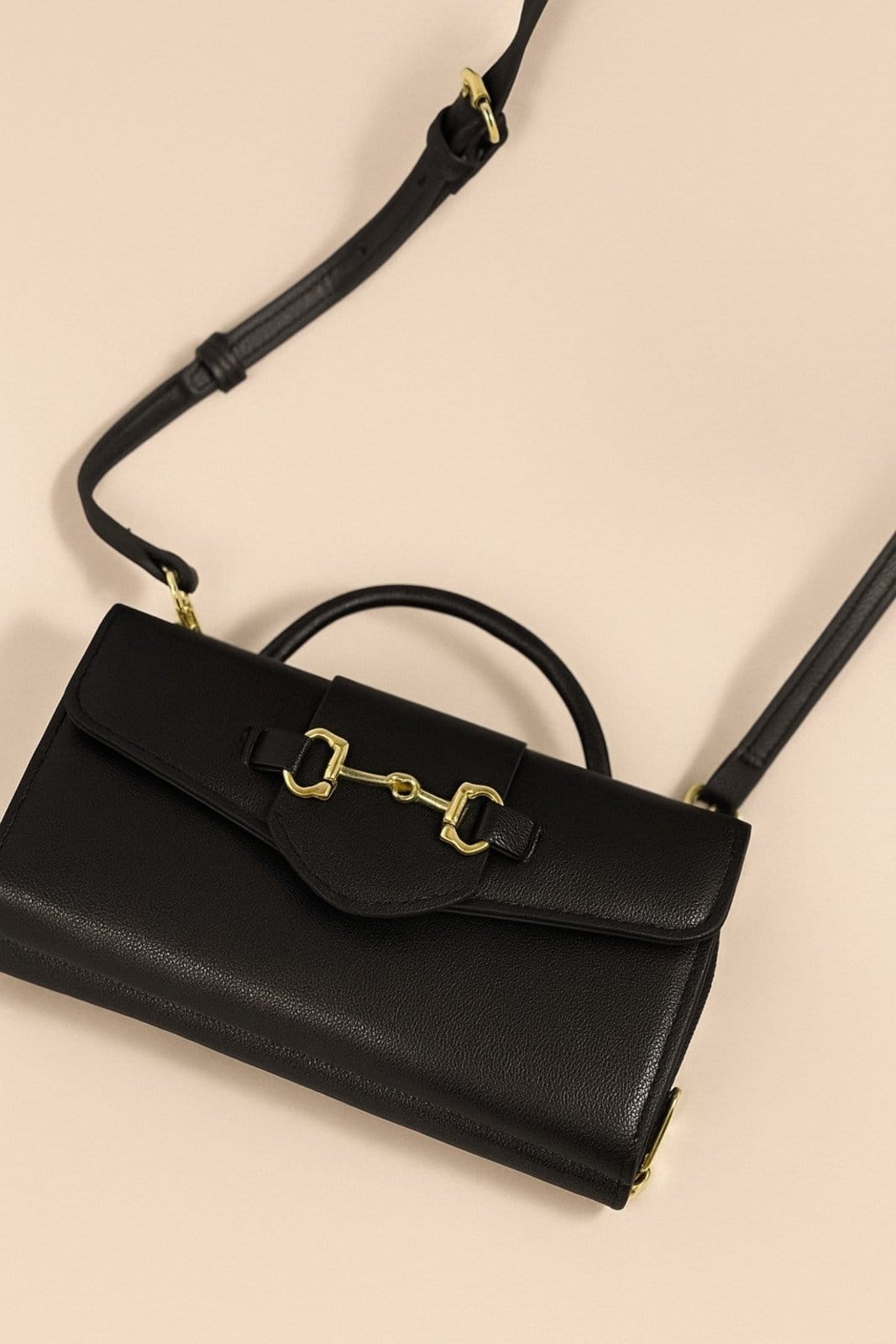 Vista 2 Bolsa de Mão Pequena D Bell Outlet Fashion Lisa Preta D BELL OUTLET FASHION preto