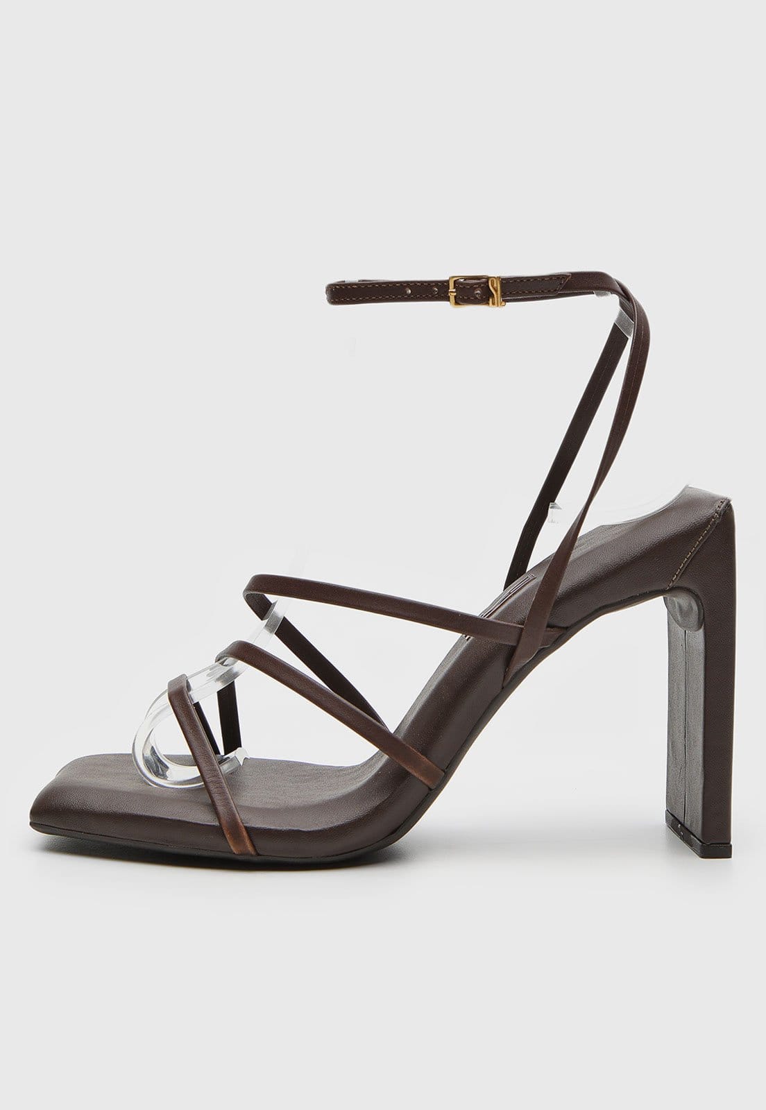 Sandália Feminina Santa Lolla Salto Bloco Escuro