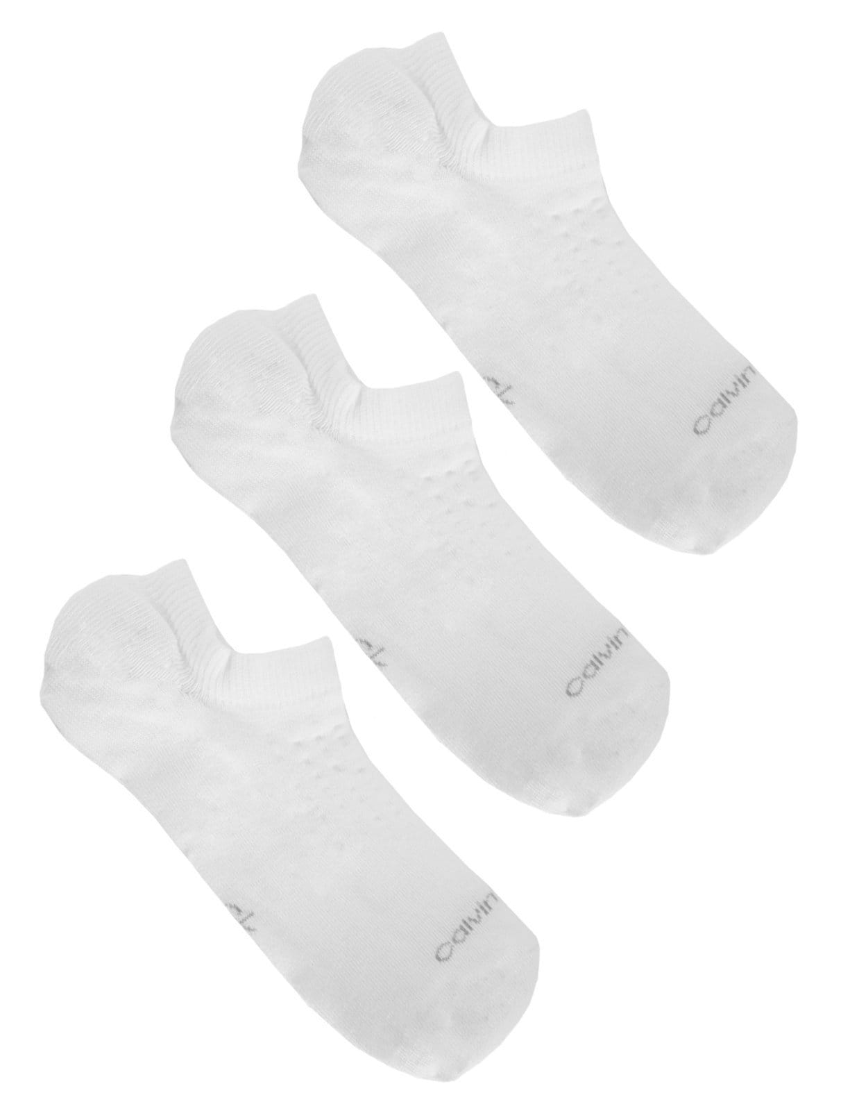 Meia Calvin Klein Invisível CK Branca Kit 3 Pares