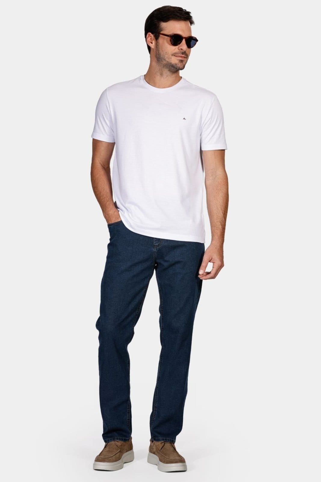 Vista 2 Calça Aramis Jeans Regular Escura 40 Aramis azul