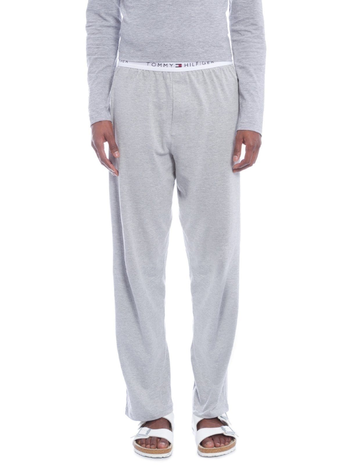 Vista 2 Calça Tommy Hilfiger Masculina Sleepwear Logo Mescla Tommy Hilfiger cinza