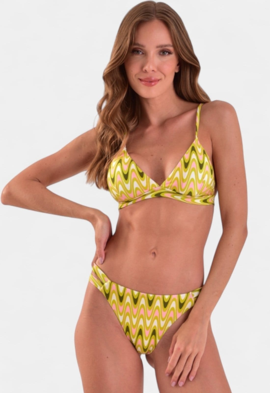 Biquíni Areia Branca Baly Frente Única Zig Zag