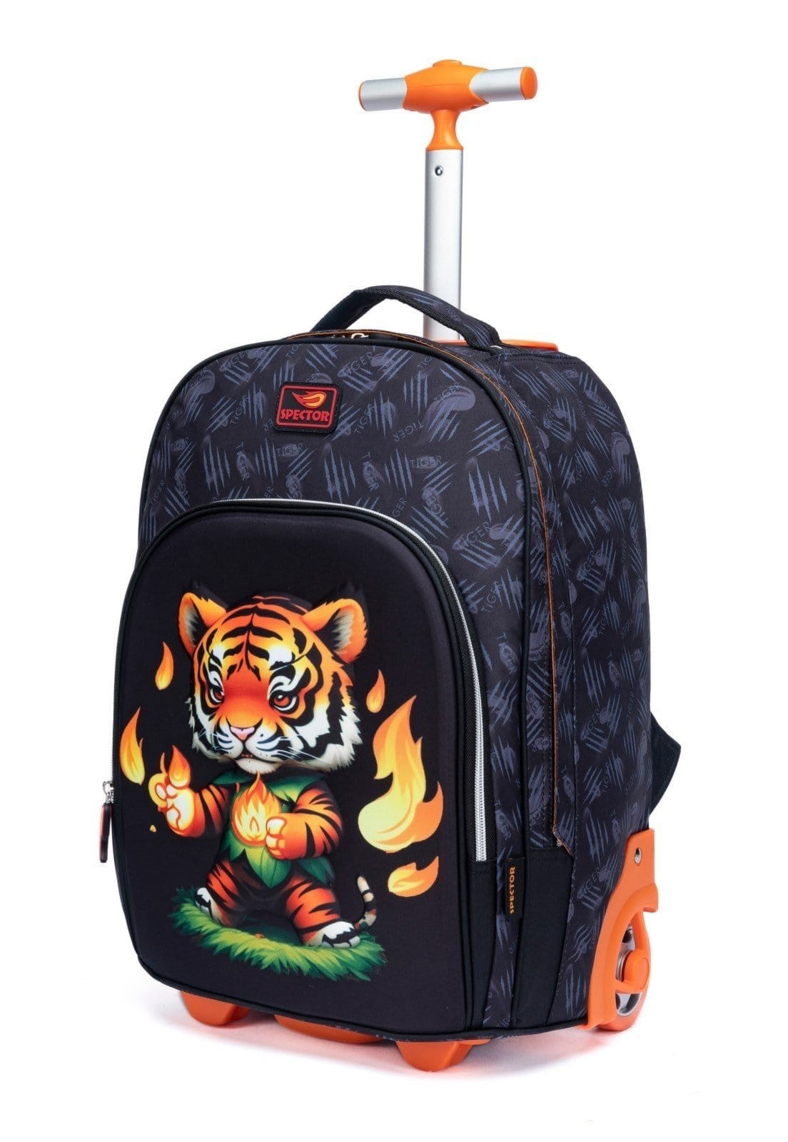 Vista 2 Infantil - Kit Mochila Escolar Resistente Tigre Reforçada Masculina Menino Spector preto