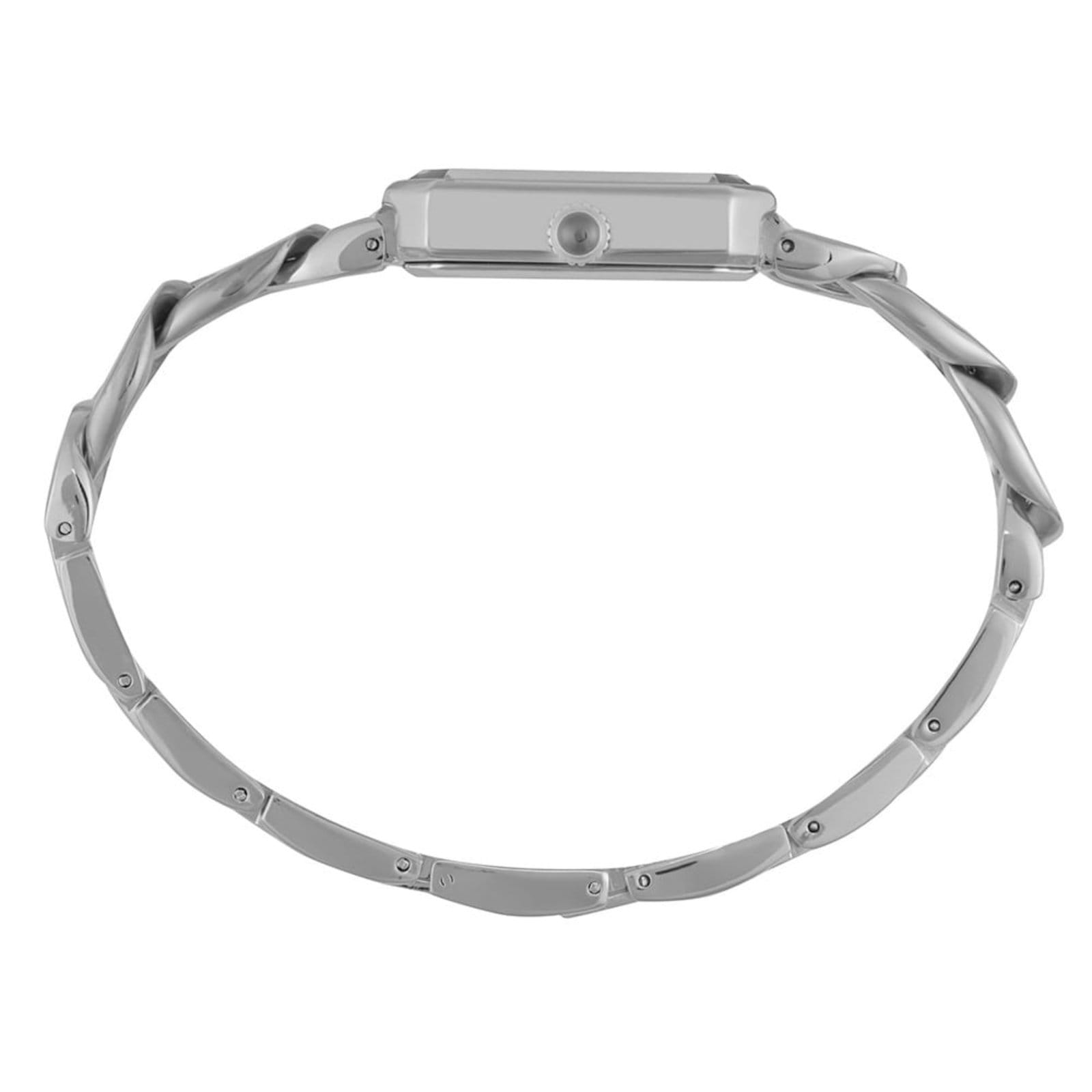 Vista 2 Relógio Feminino Quadrado Analógico Metal Joalheria Mondaine prata