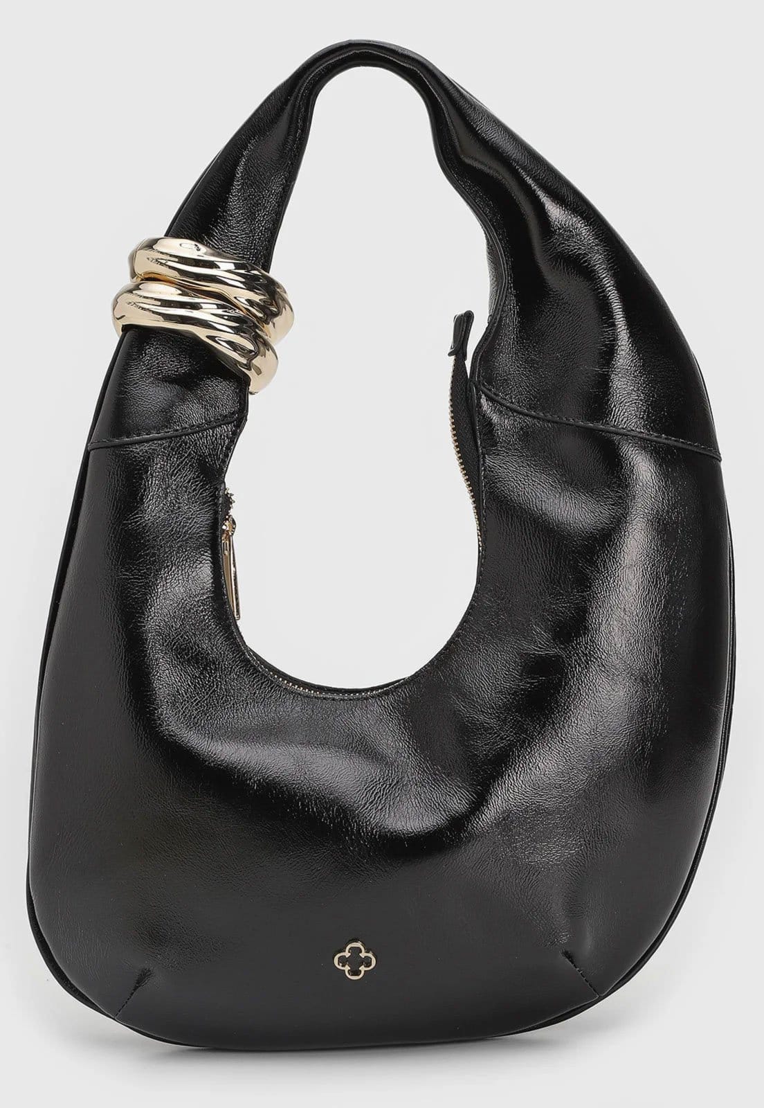 Vista 2 Bolsa Média Capodarte Alça Metálica Preta Capodarte preto