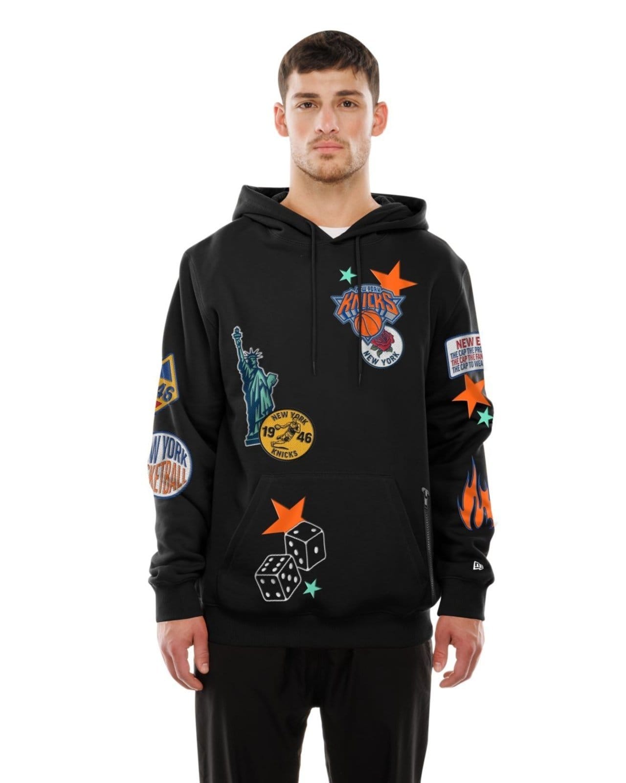 Vista principal Moletom New Era Canguru Fechado New York Knicks new era preto