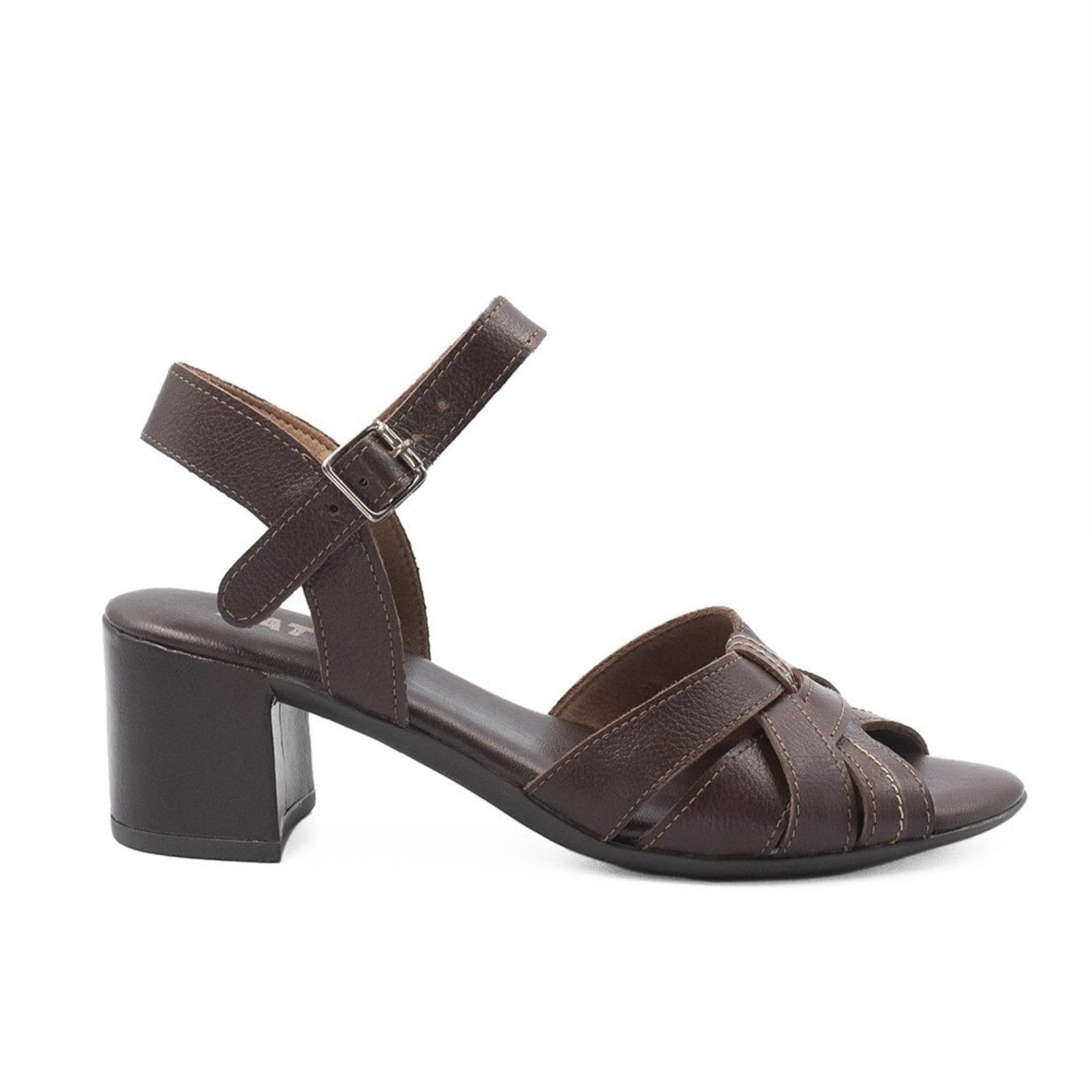 Sandália Zatta Entrelaçadas Couro Jéssica Marrom