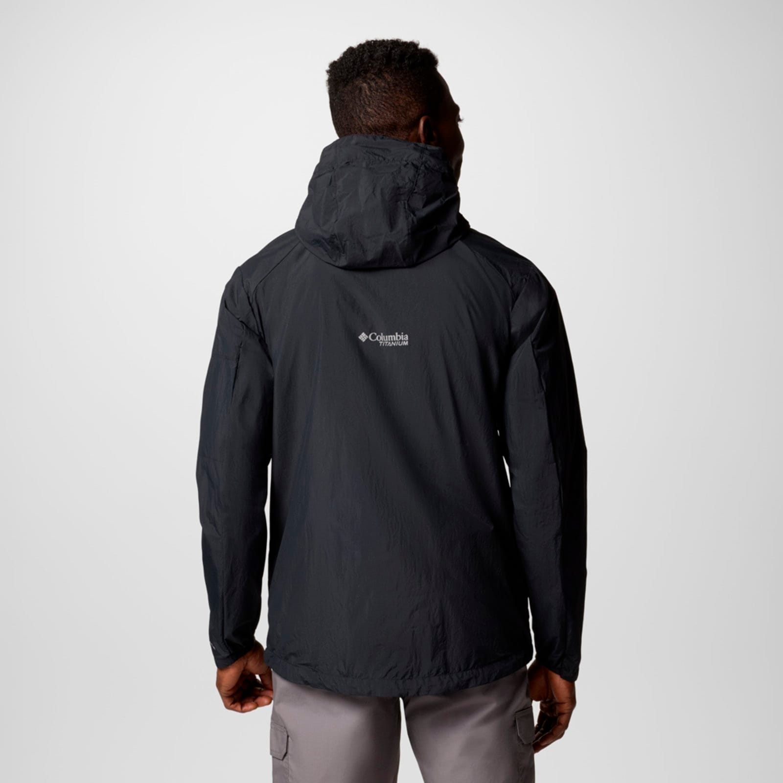 Vista 2 Jaqueta Columbia Loop Trail II Windbreaker Masculino Columbia preto
