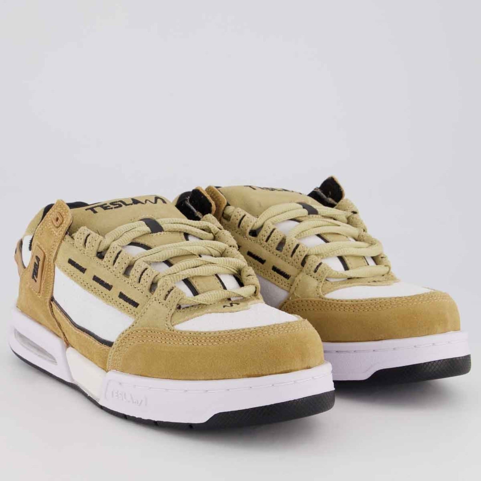 Vista 2 Tênis Tesla Coil Delux Bege TESLA marrom