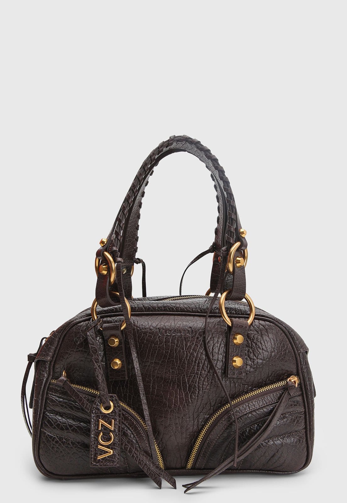 Bolsa Feminina Vicenza Média Alça Trançada Chocolate