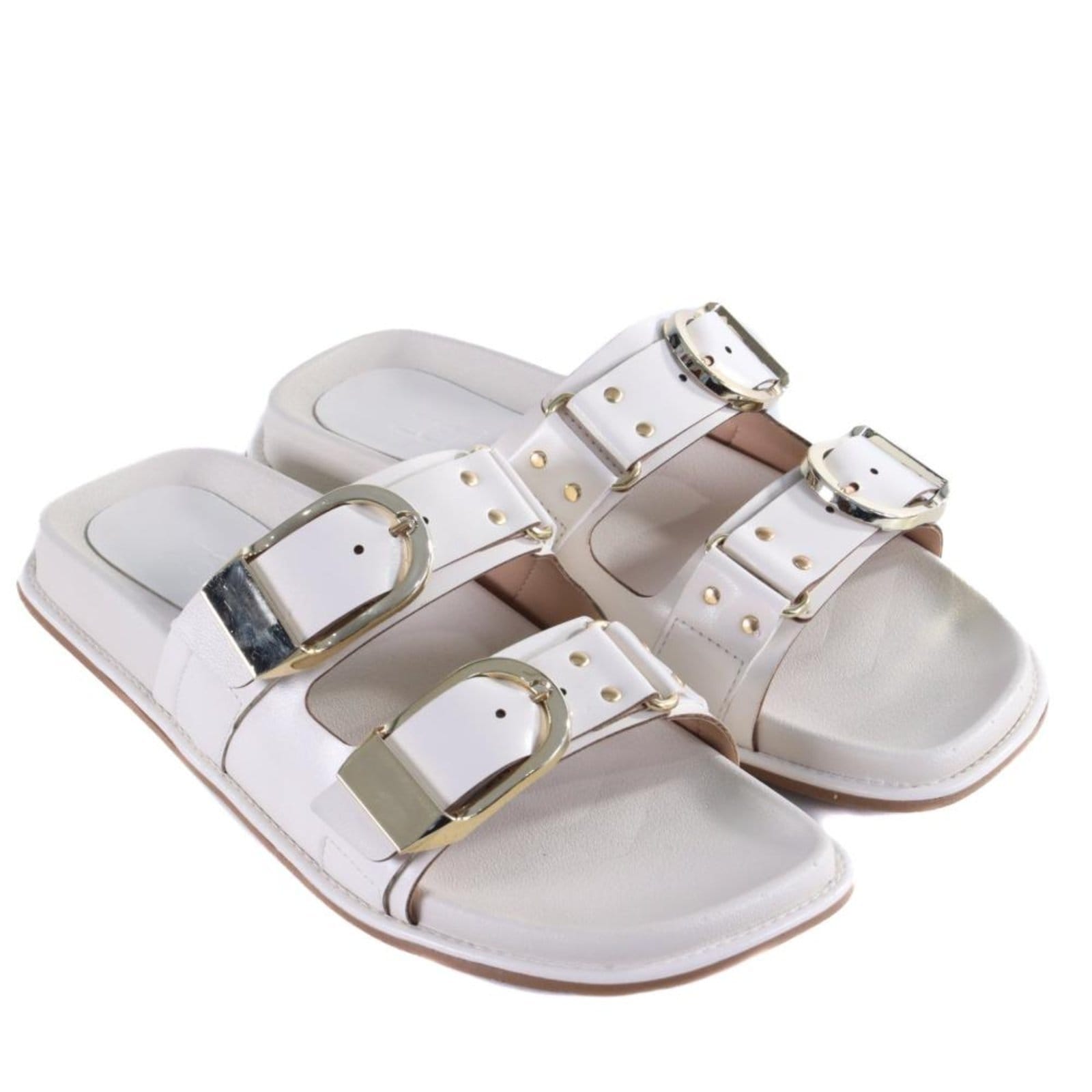 Vista 2 Papete Feminina Zariff com Maxi Fivelas 50471-90894 Off White Incolor Zariff incolor white