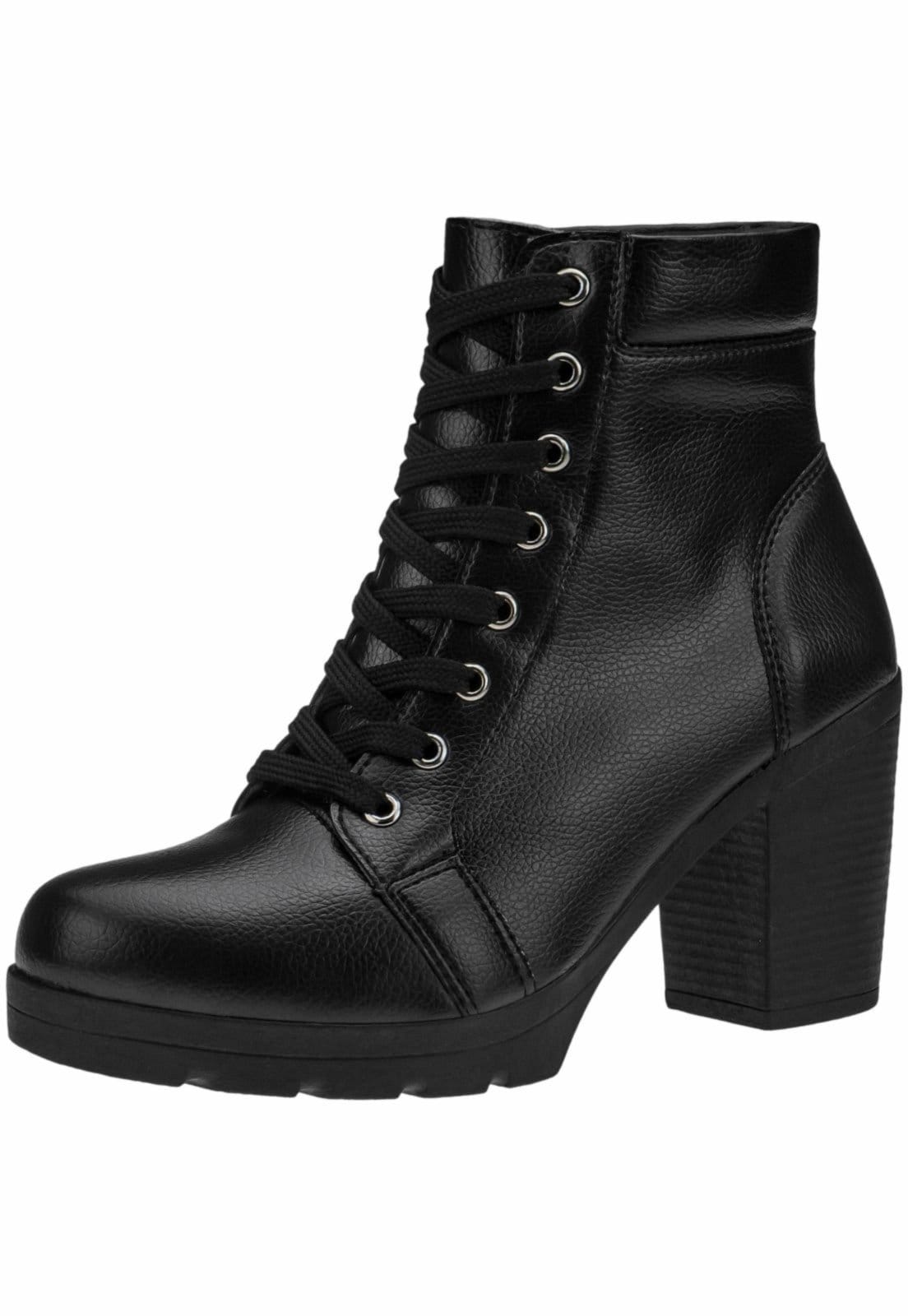 Bota Coturno Gigil Salto Grosso Napa