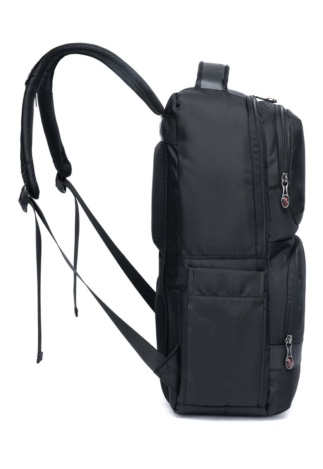 Vista 2 Mochila Masculina Swissport Trabalho Reforçada Espaçosa Resistente Swissport preto