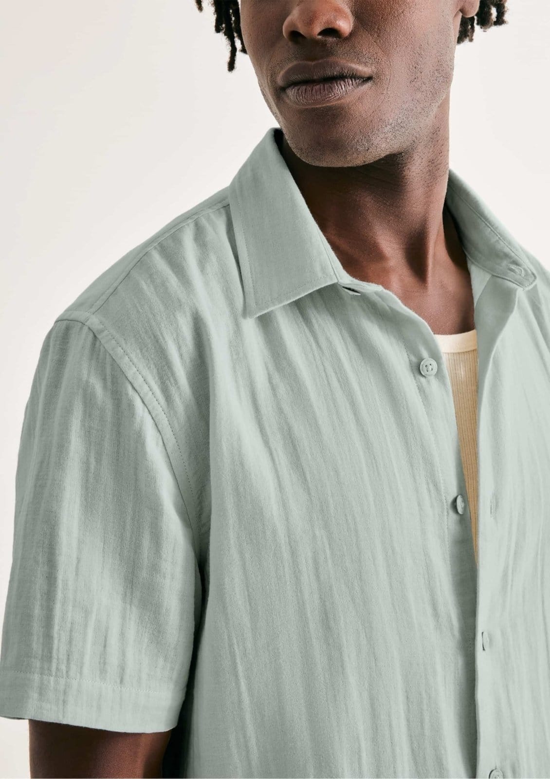 Vista 2 Camisa Masculina Regular Texturizada Hering azul