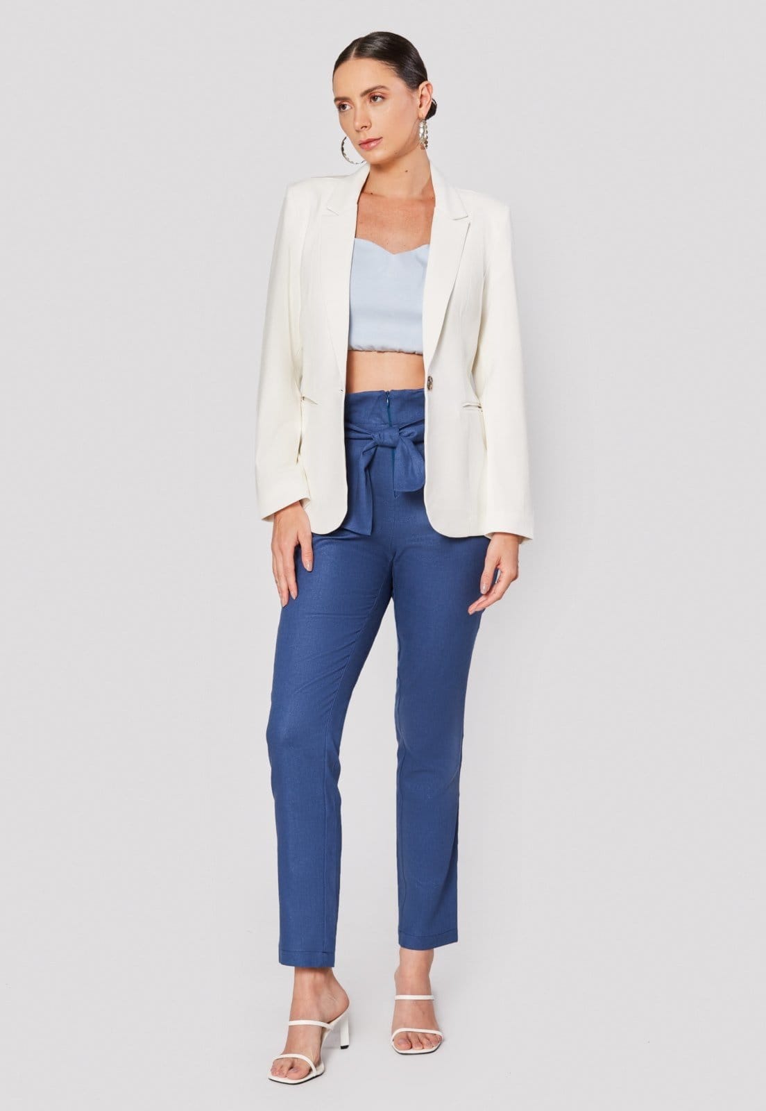 Vista 2 Blazer Rigotto Madrid Off White Rigotto off-white white