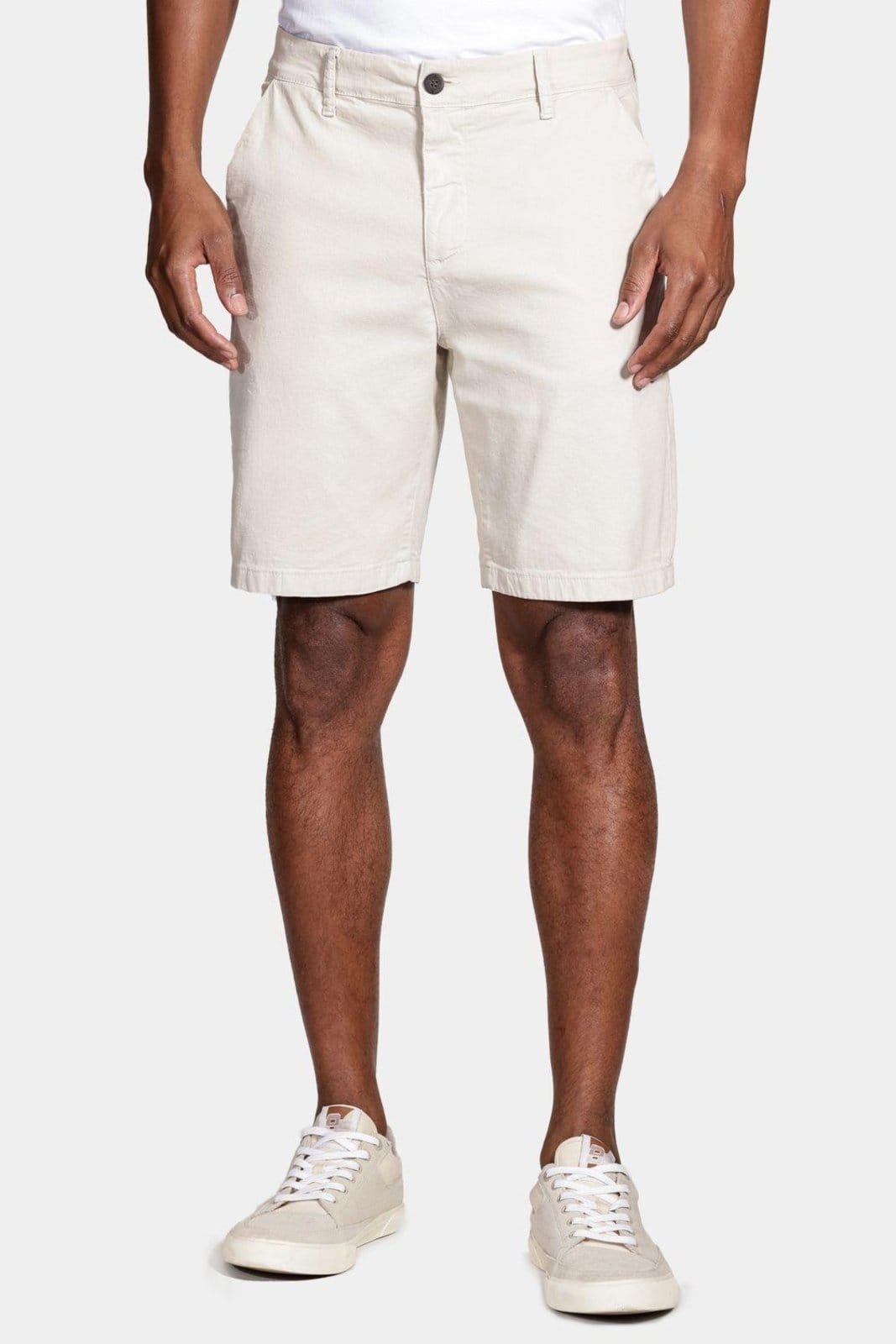 Bermuda Aramis Chino Clássica Canvas Areia