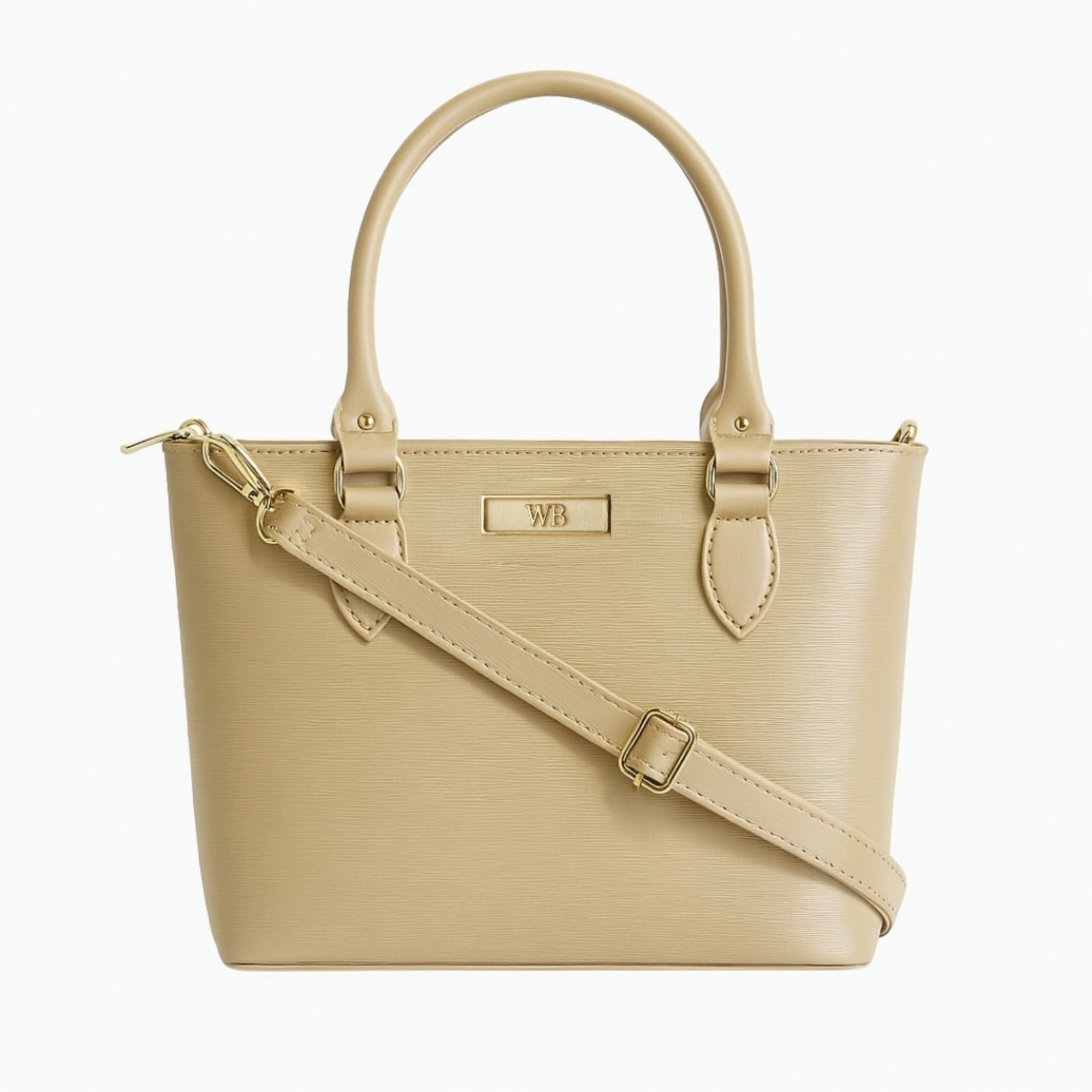 Bolsa Feminina Willibags Elegante Com Divisórias E Alça Transversal - Nude