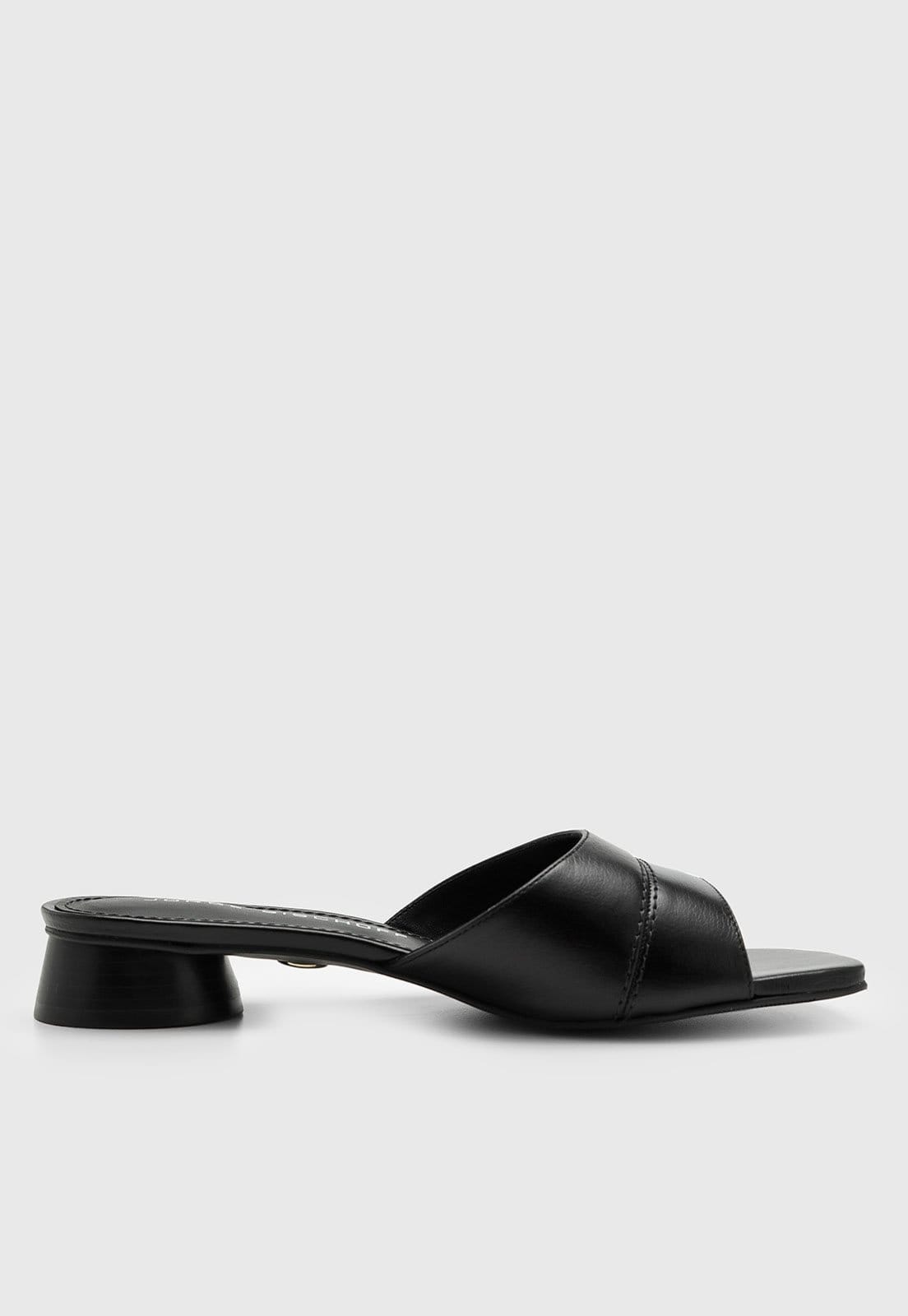 Vista 2 Tamanco Feminino Jorge Bischoff Ponta Quadrada Jorge Bischoff preto