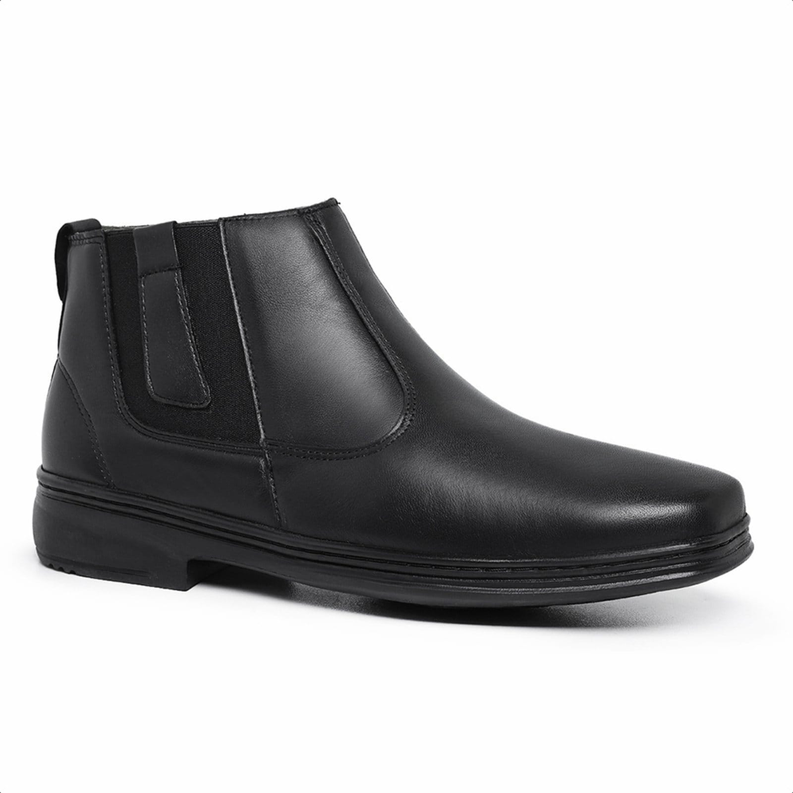 Vista principal Bota Social Conforto Masculina Malbork Couro L43106BP Malbork preto