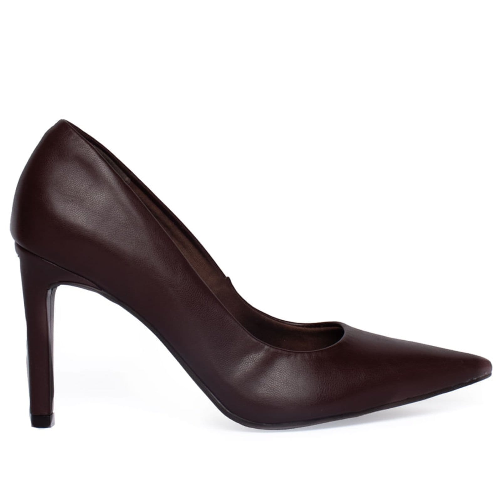 Scarpin Feminino Via Marte Salto Alto Bico Fino Bordo