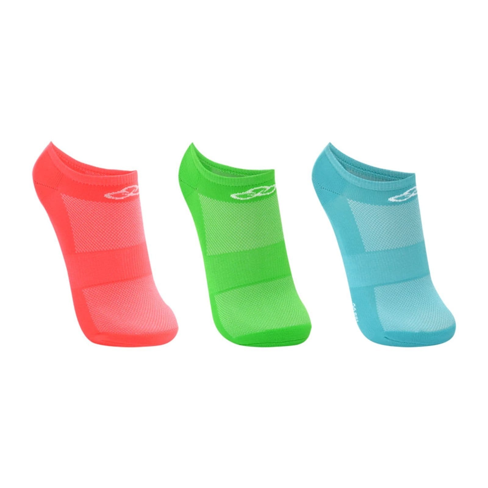 Meia Olympikus Cano Invisível Neon Pacote c/ 3 pares Masculina Verde