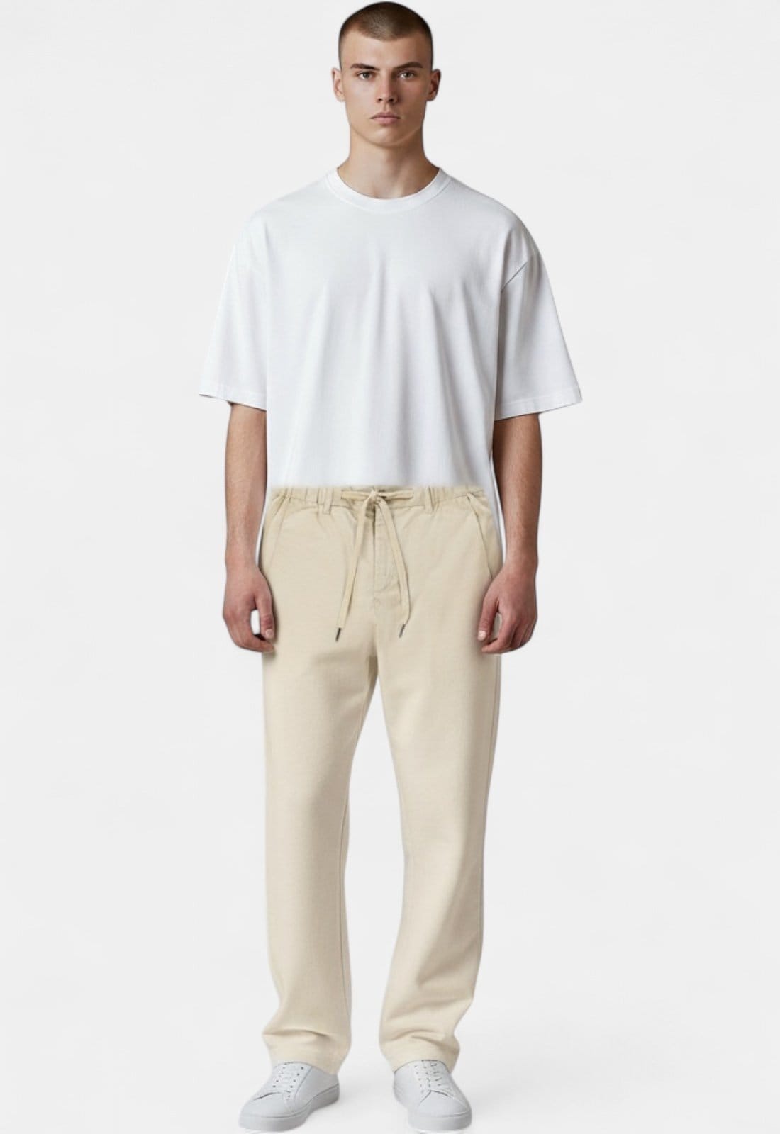 Vista 2 Calça Linho Areia Branca Yacht Resort Areia Branca bege