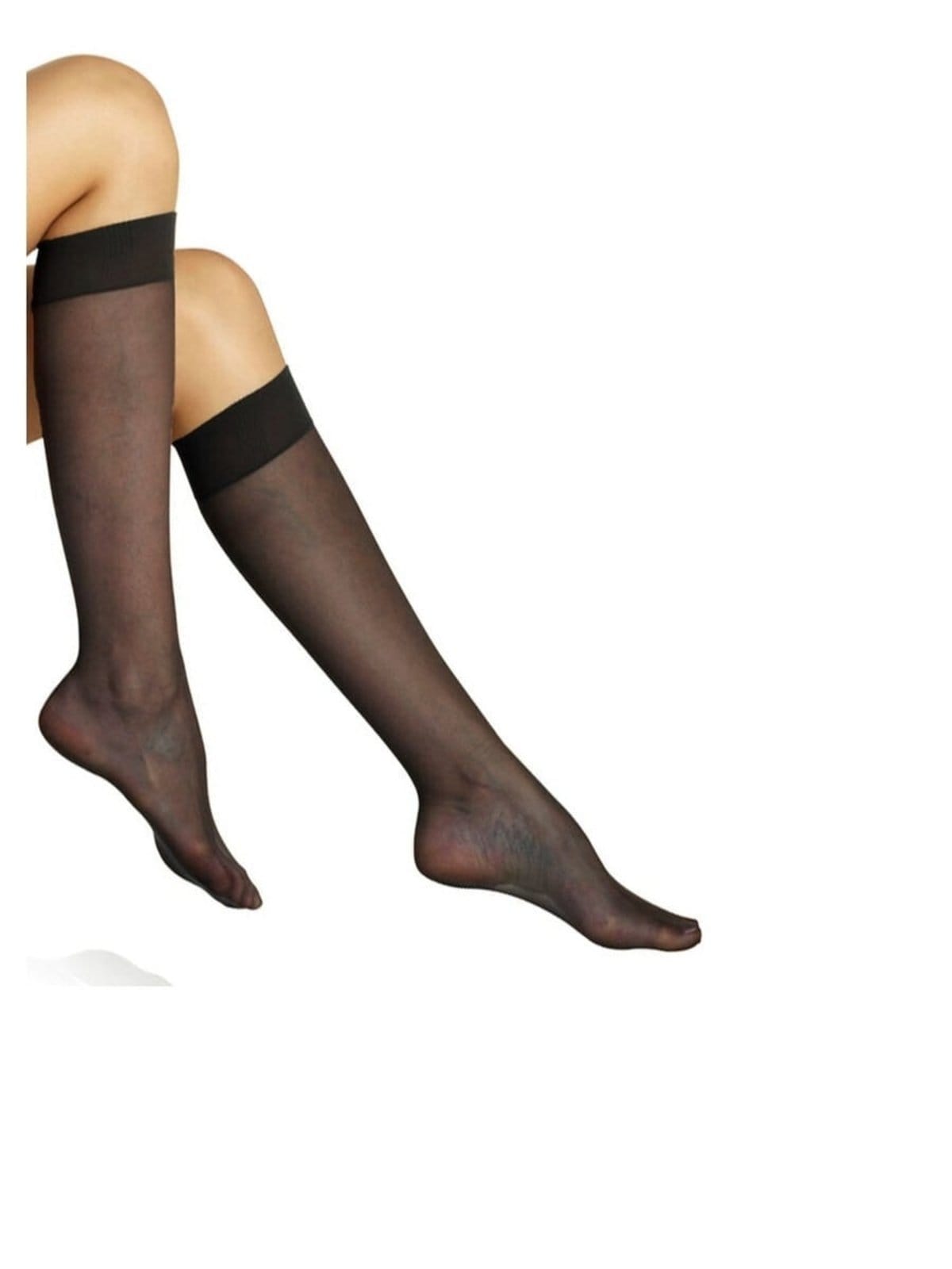 Vista 2 Kit 3 Pares de Meias 3/4 Fio 15 com Elastano Loba Lupo preto