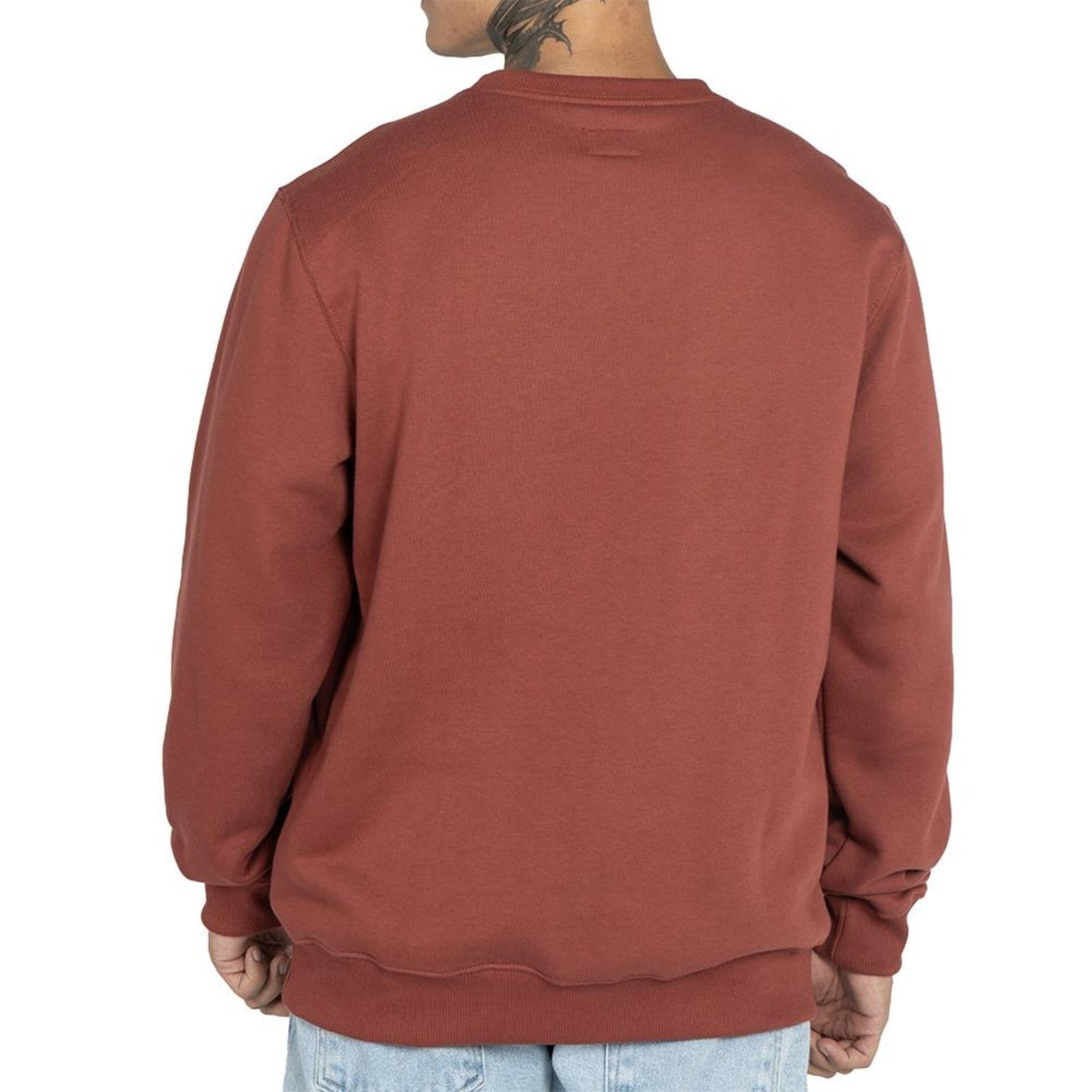 Vista 2 Moletom RVCA Careca RVCA 3D 270G WT25 Vinho RVCA vermelho