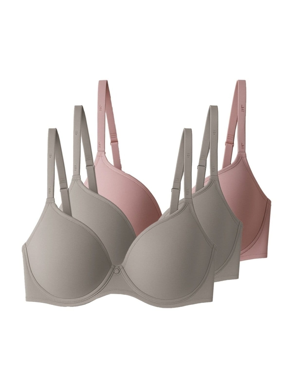 Vista principal Kit com 3 Sutiãs com Aro e Bojo Liz 51381 Taça B Liz bege