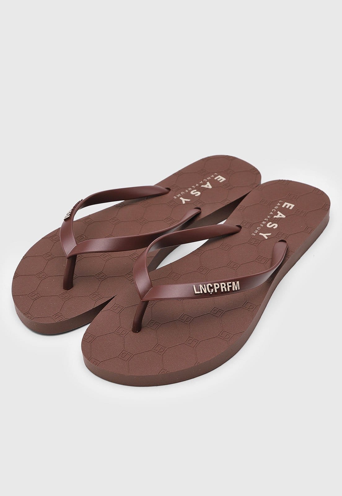 Vista 2 Chinelo Feminino Lança Perfume Logo Lança Perfume marrom