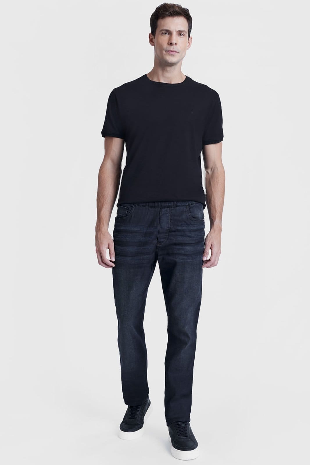 Vista 2 Calça Aramis Jeans Jogger Slim Moletom Escuro - 40 Aramis azul