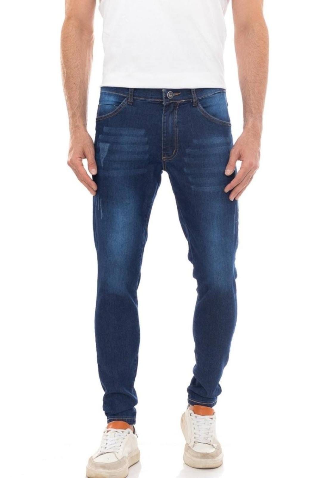 Calça Mascuina Jeans Skinny Premium Puídos Fashion
