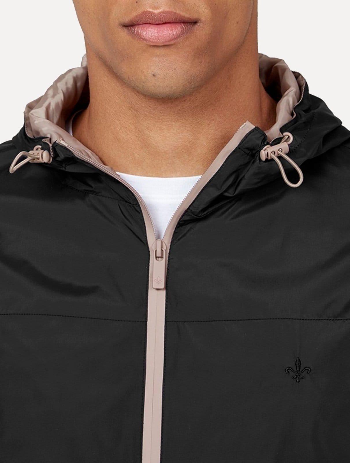 Vista 2 Jaqueta Dudalina Masculina Nylon Hoodie Corta Vento Color Preta Dudalina preto