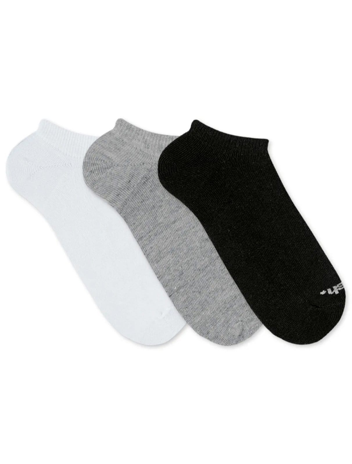 Meia Mash Esportiva Invisível Branca e Preta Kit 3 Pares