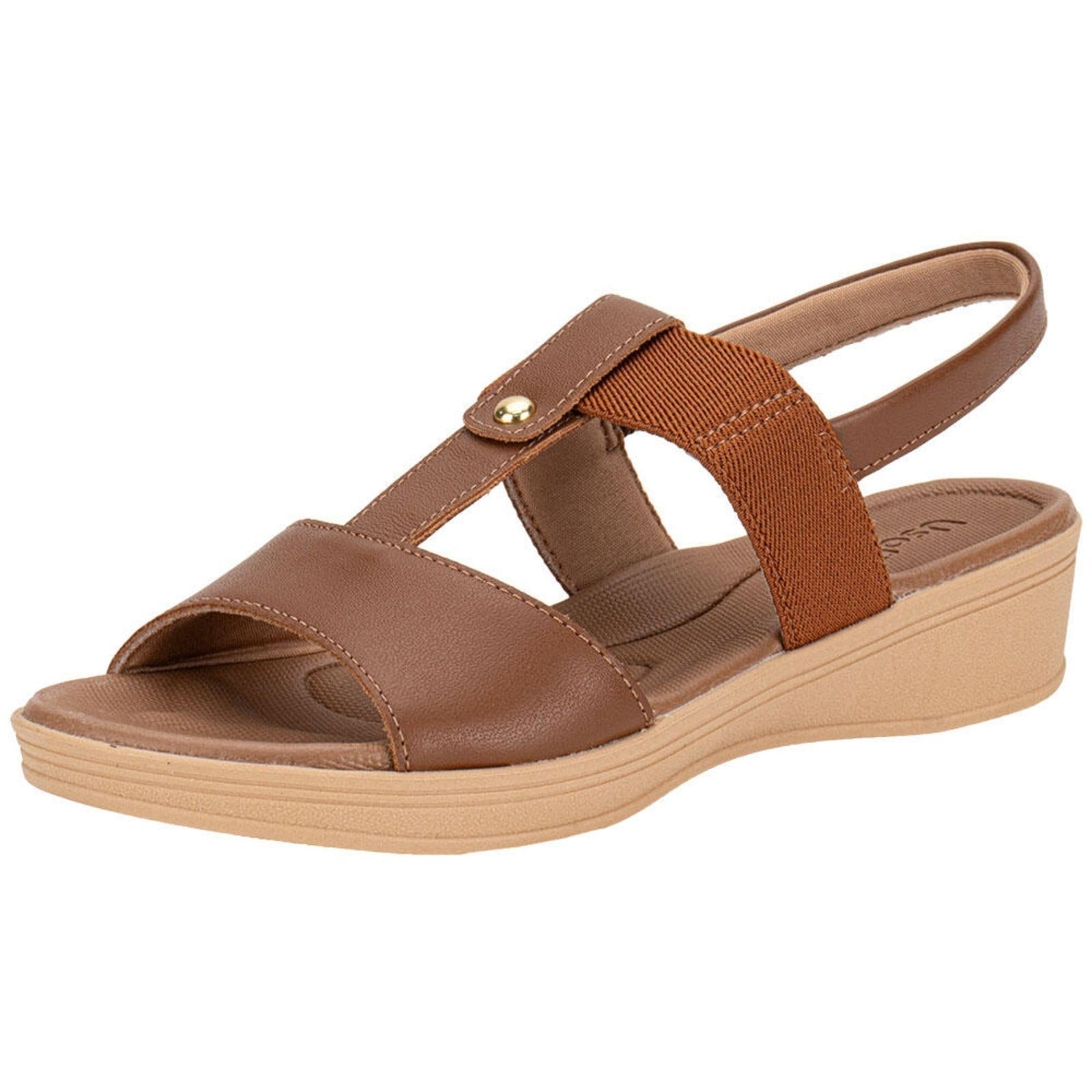 Sandália Feminina Anabela Usaflex Ud04008 0944008