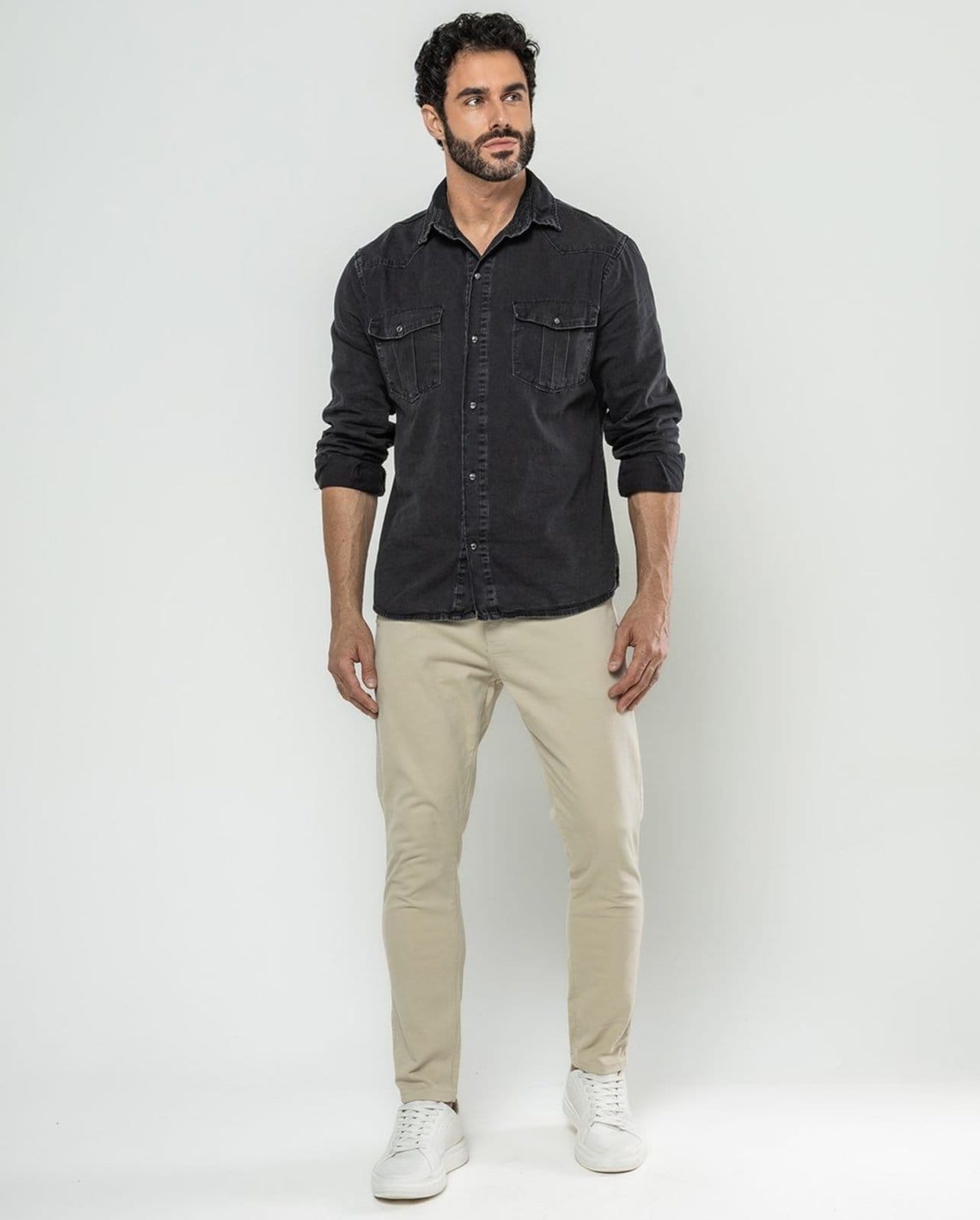 Calça Masculina Chino Cano Curto 11001 Areia