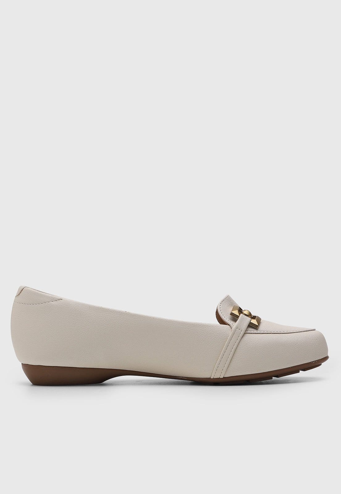 Vista 2 Sapatilha Feminina Modare Detalhe Metalizado Off-White MODARE off-white white