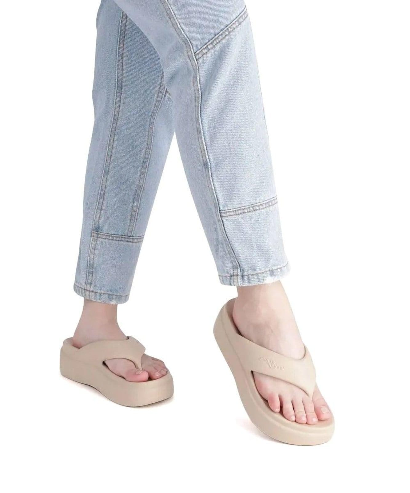 Vista 2 Tamanco Piccadilly Marshmallow Flatform Bege Piccadilly incolor