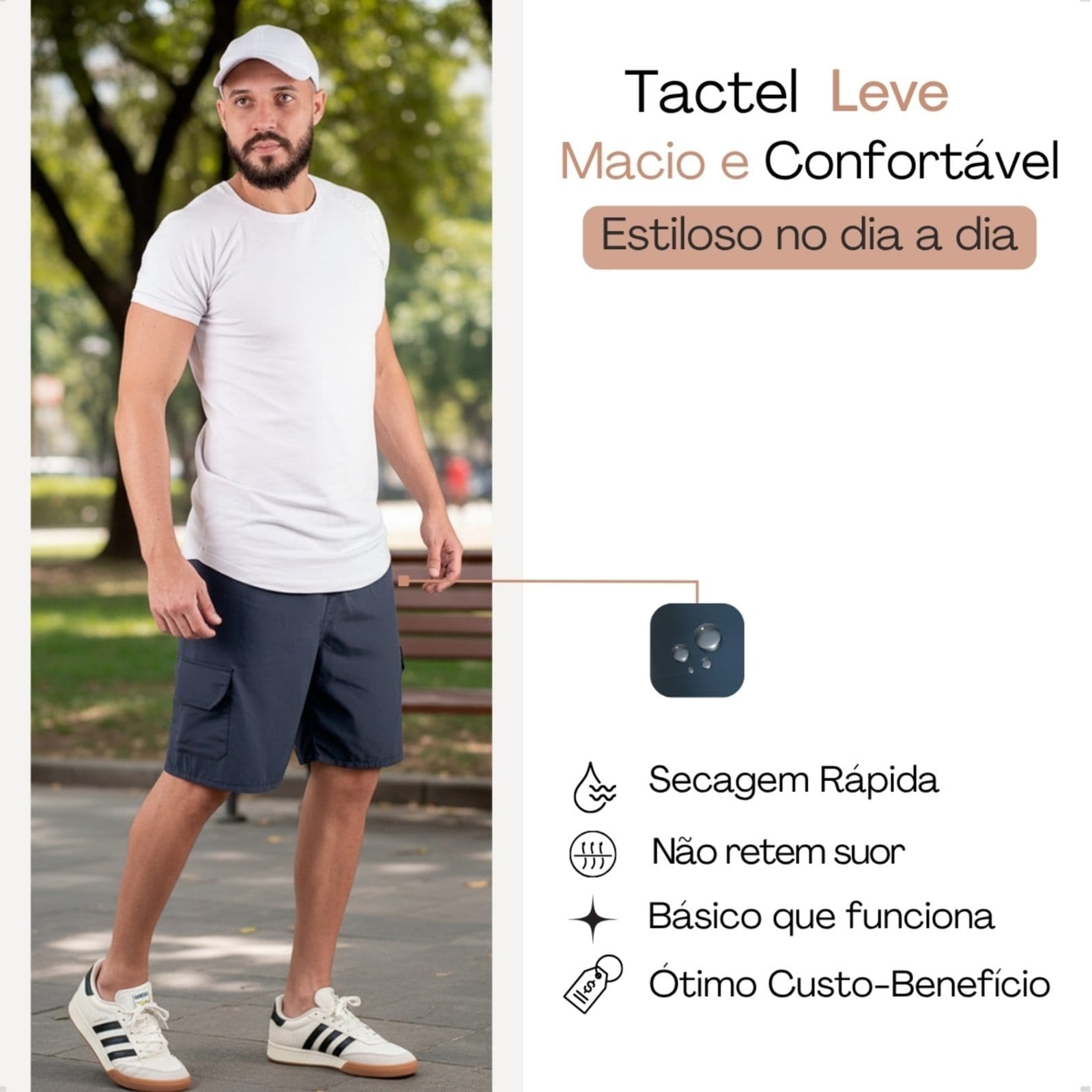 Vista 2 Kit 2 Bermuda Cargo Masculina Frent`s Short Academia Treino Casual Frent's azul/azul marinho/cinza/grafite/multicolorido