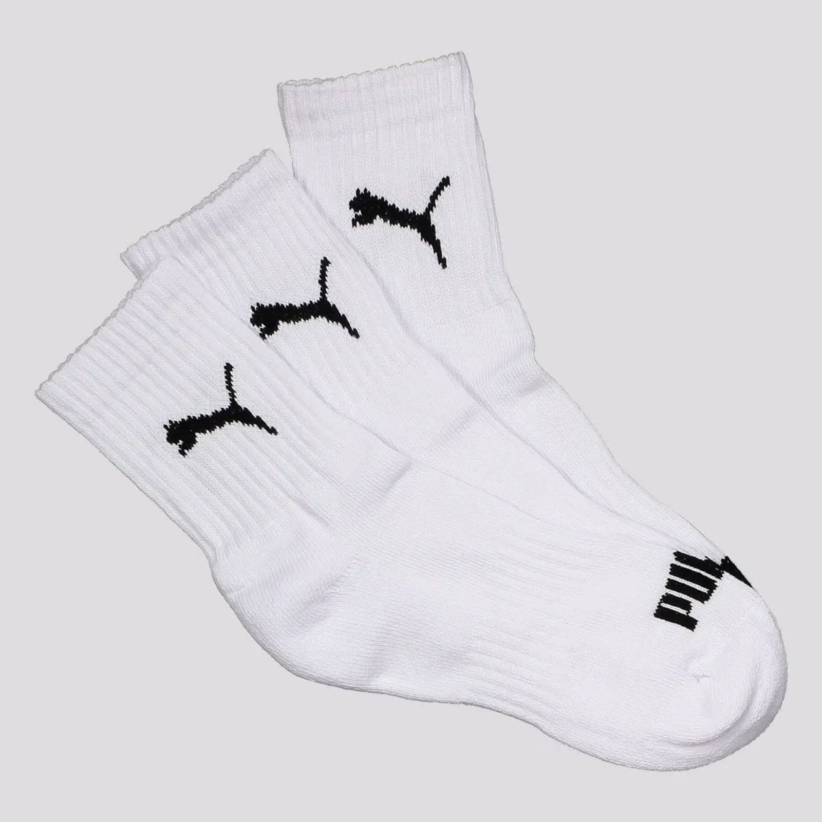 Kit Meia Puma Cano Médio 9 Pares Feminina Branca - 2